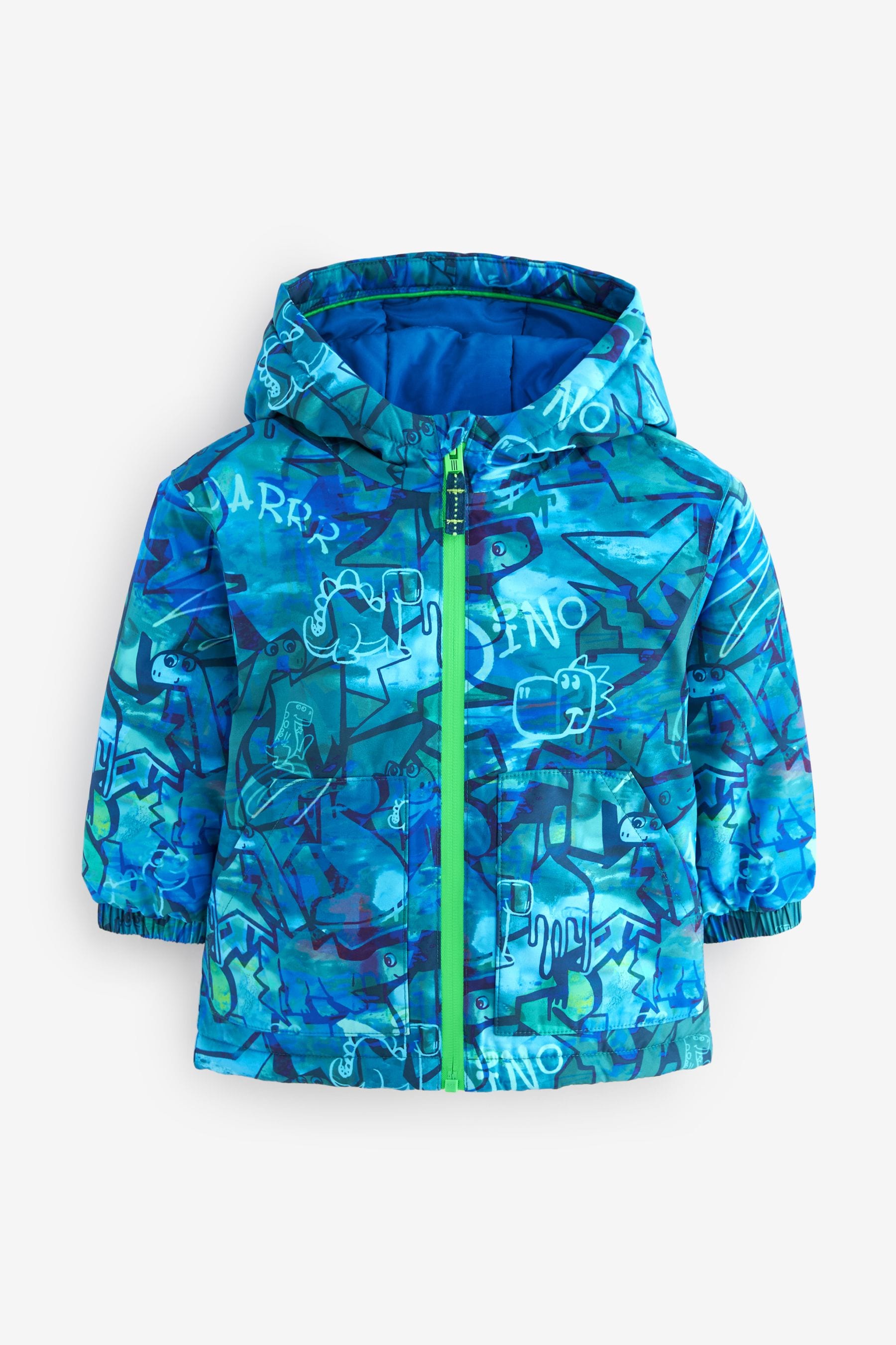 Navy Graffiti Waterproof Coat (3mths-7yrs)