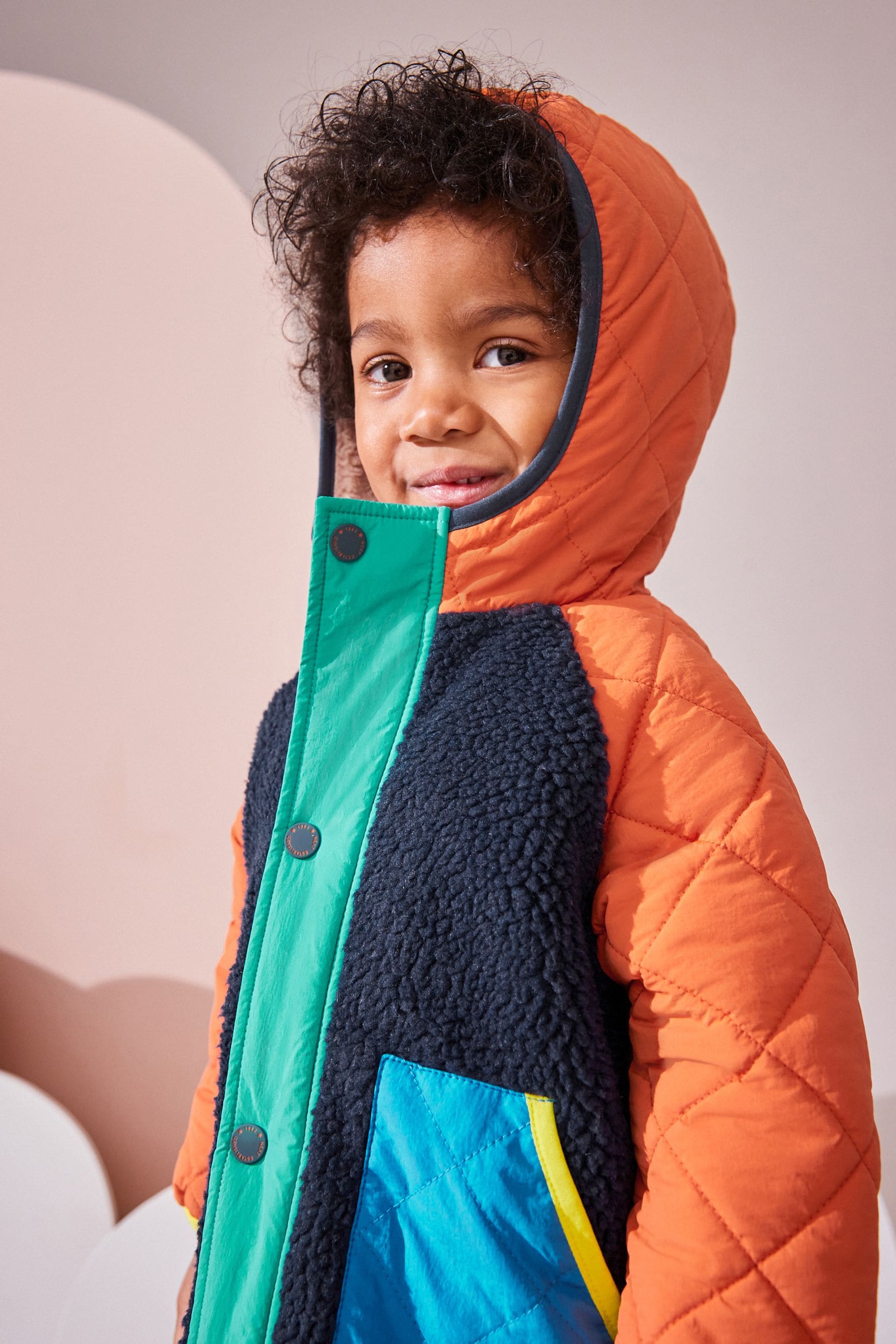 Multi Quilted Borg Fleece Lined Coat (3mths-7yrs)