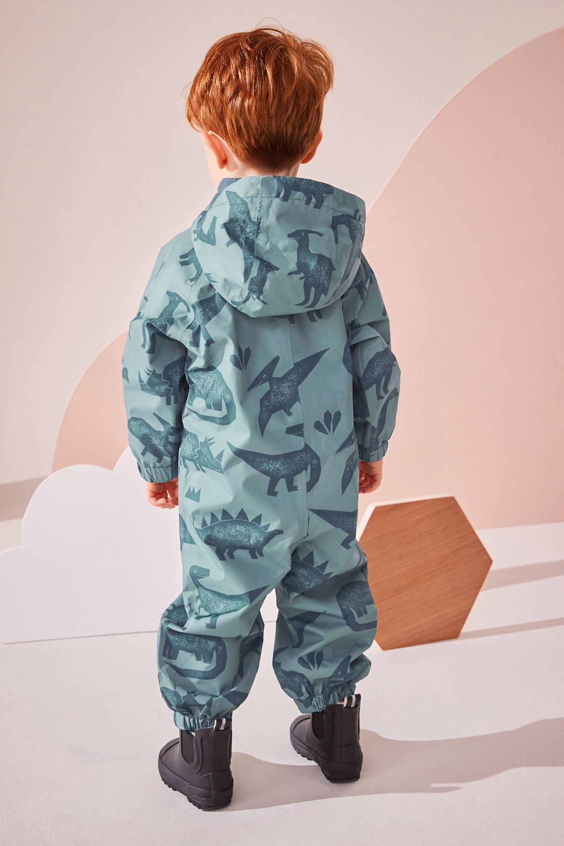 Grey Waterproof Fleece Lined Puddlesuit (3mths-7yrs)