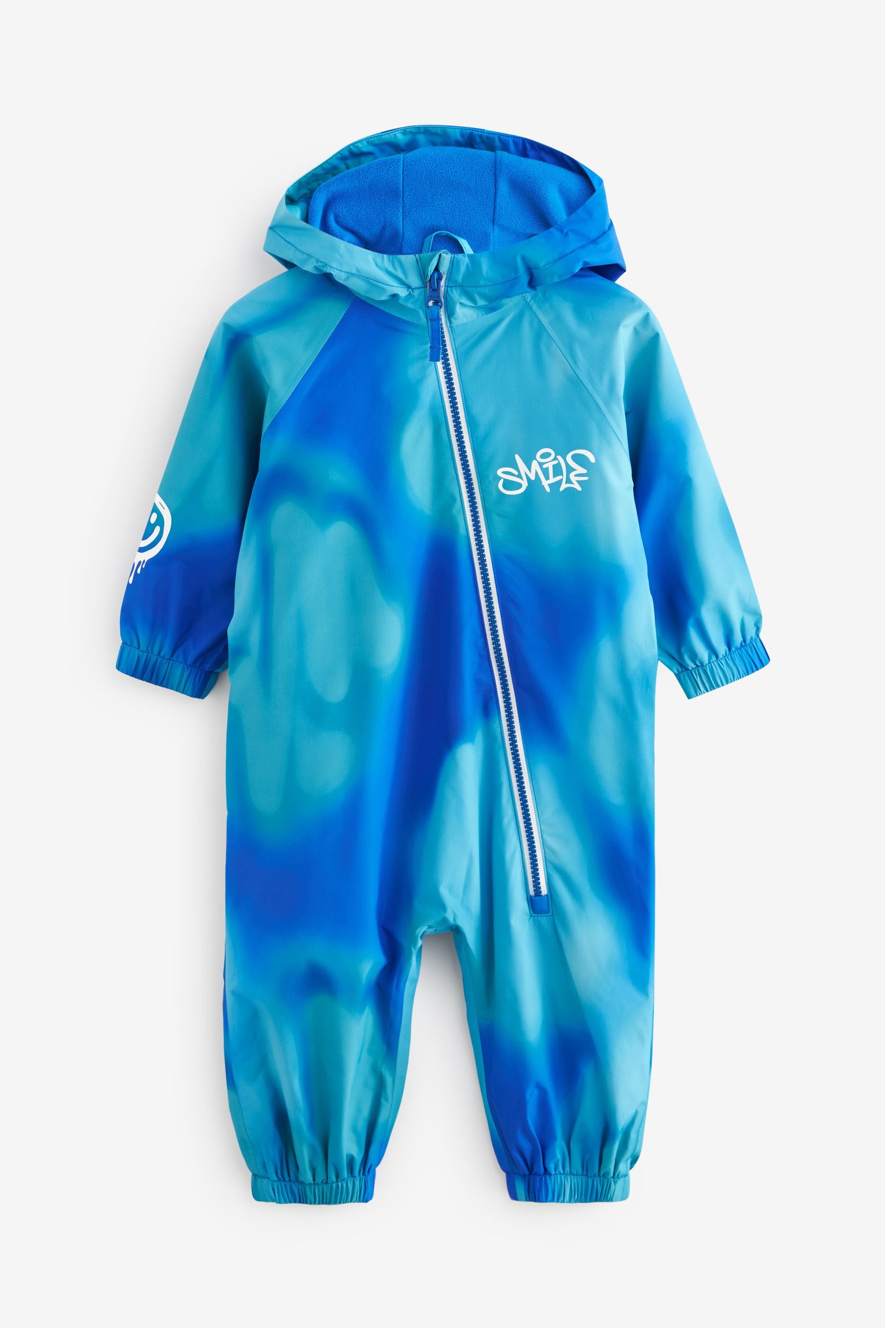 Blue Waterproof Fleece Lined Puddlesuit (3mths-7yrs)