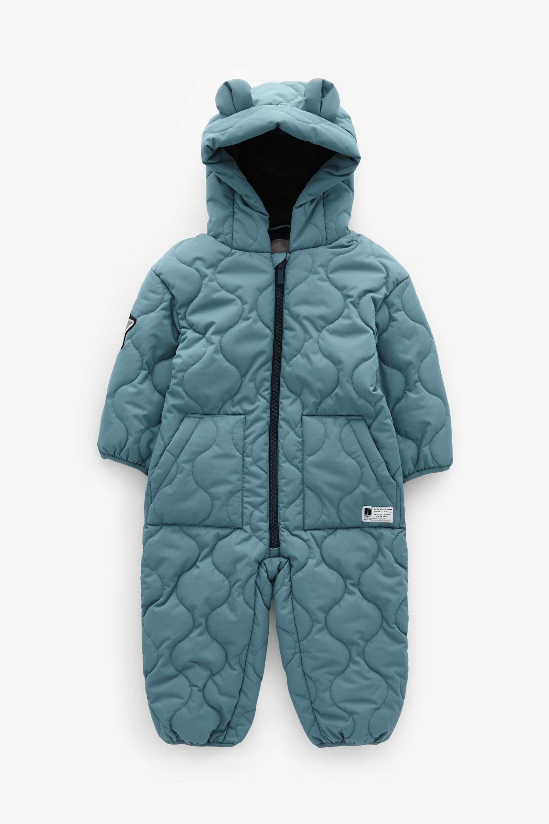 Light Blue Onion Quilt Plain Shower Resistant Snowsuit (3mths-7yrs)