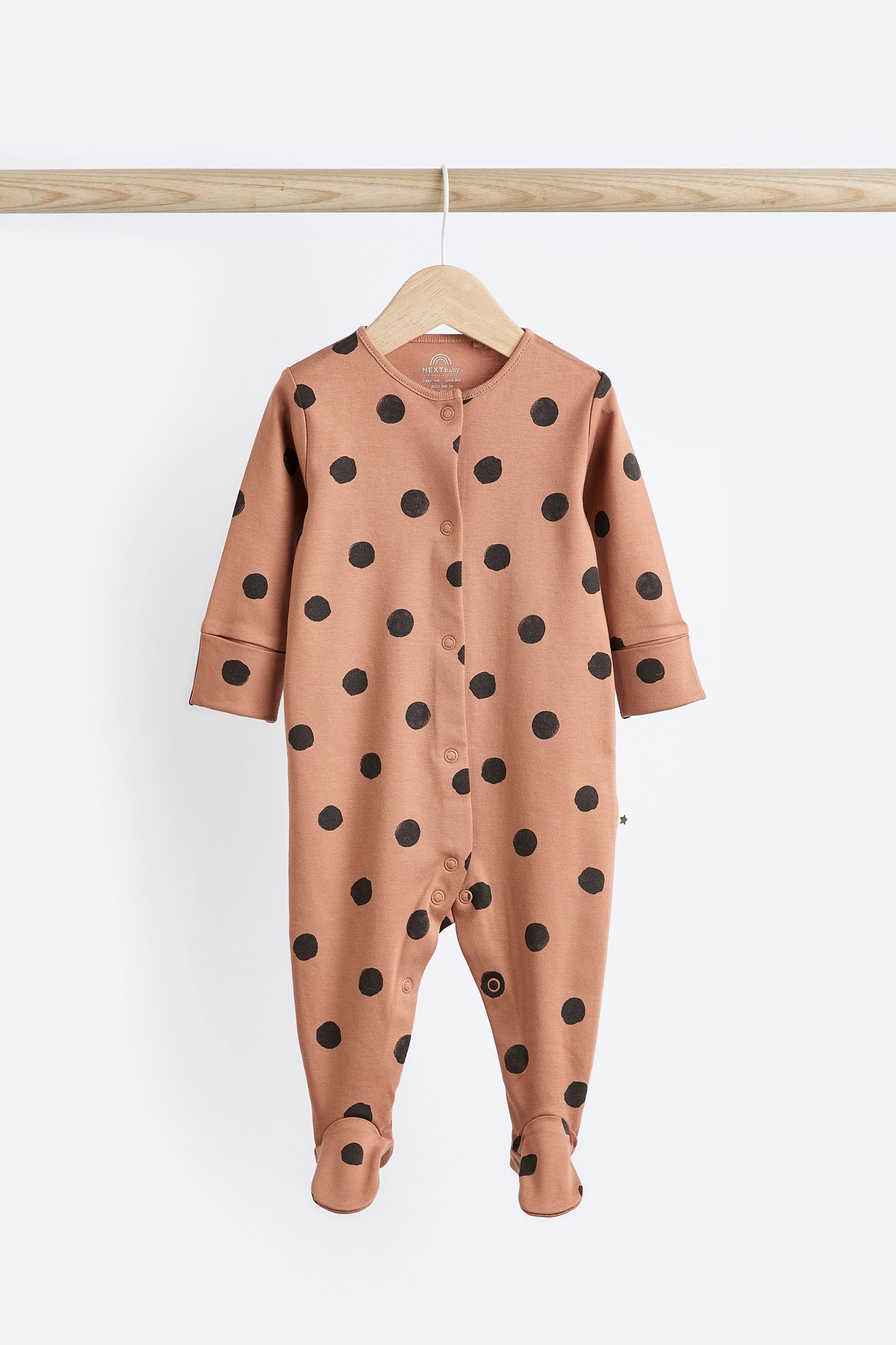 Neutral Baby Cotton Sleepsuits 3 Pack (0mths-2yrs)