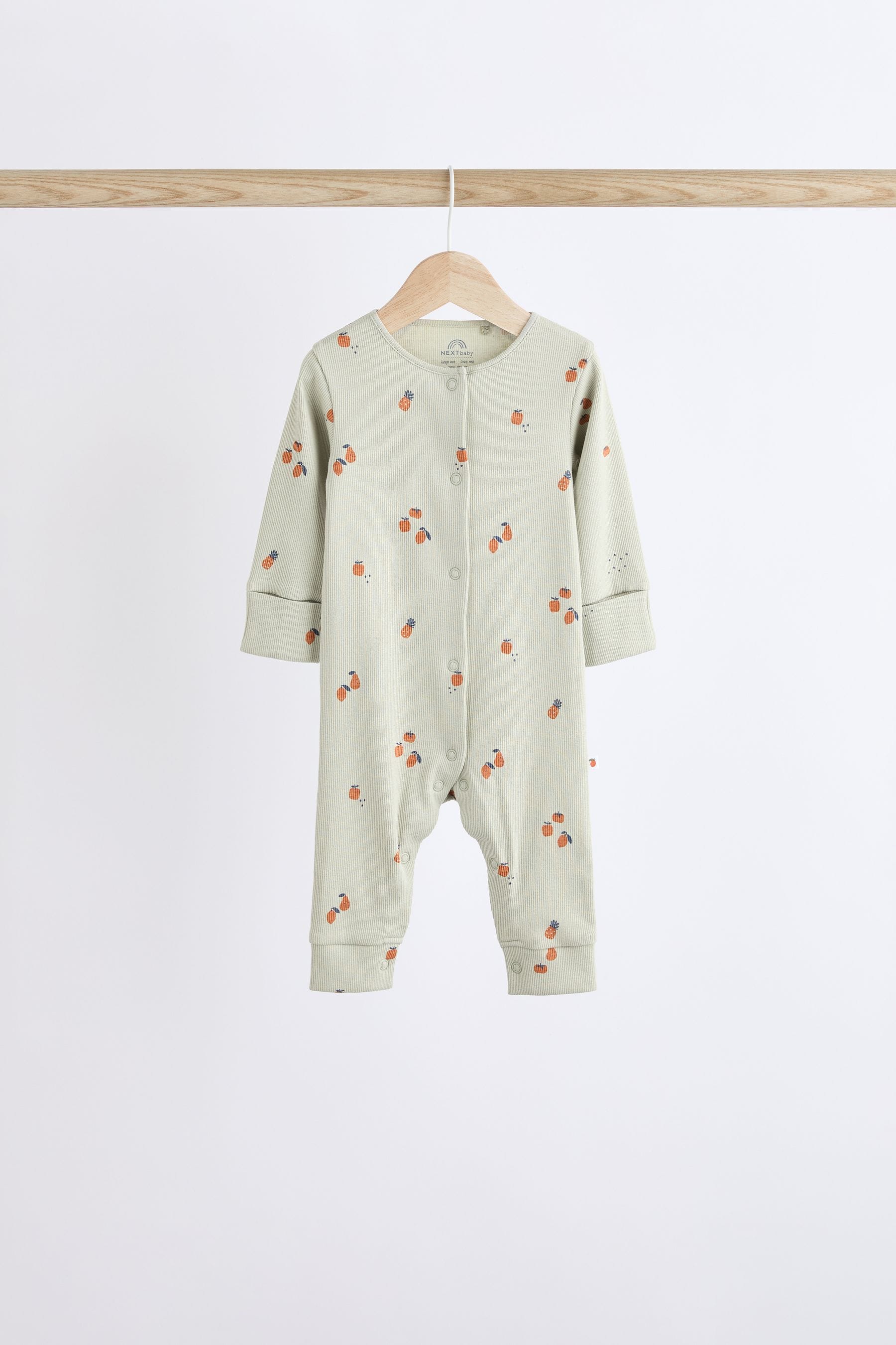 Green/Orange Baby Footless Sleepsuits 5 Pack (0mths-3yrs)