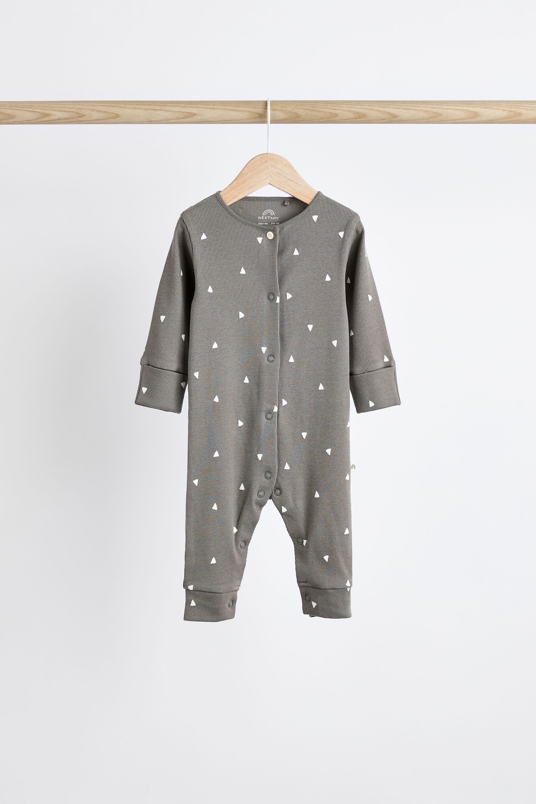 Black/Grey Baby Footless Sleepsuits 4 Pack (0mths-3yrs)