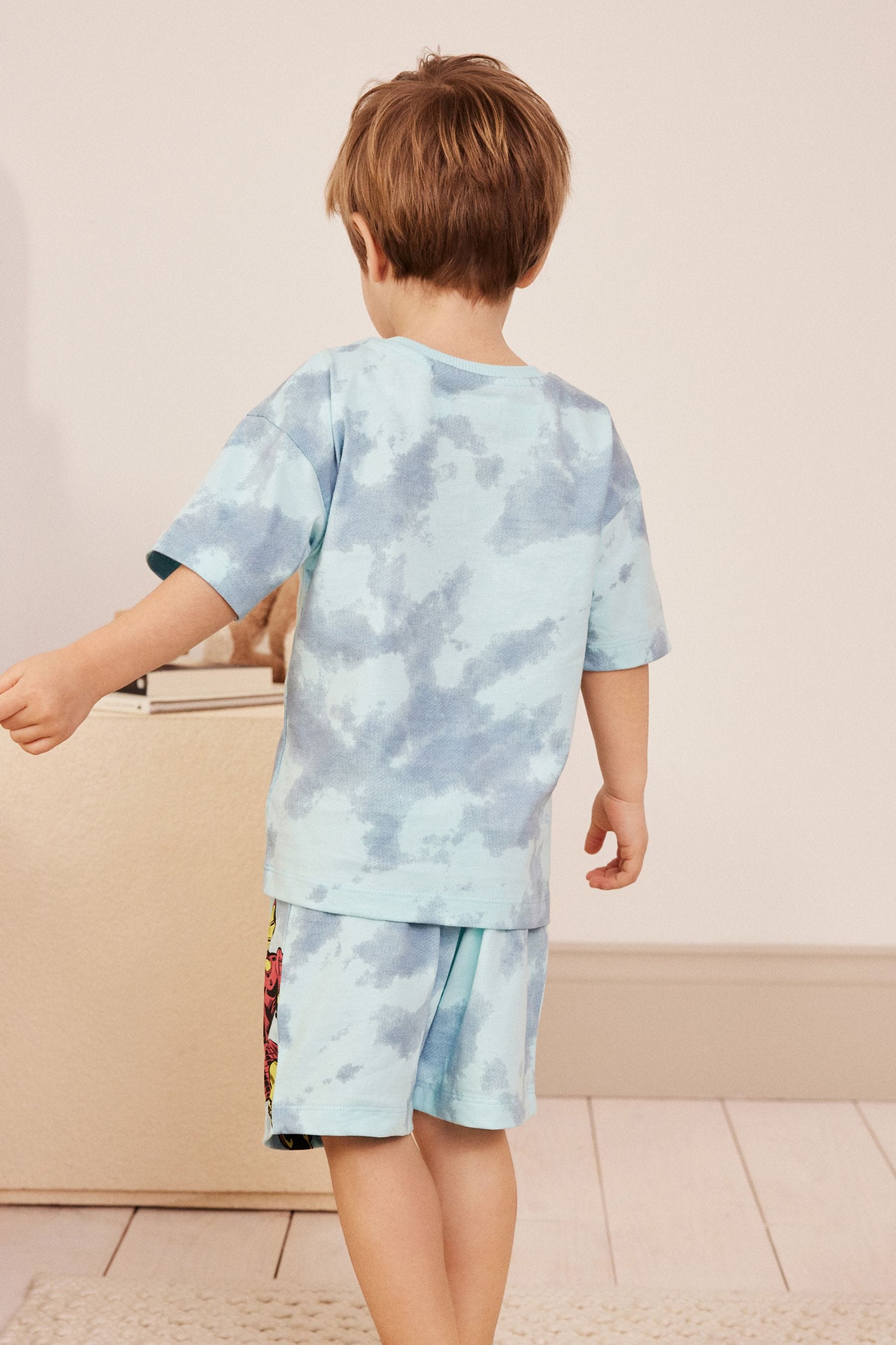 Red/Blue Ironman Short Pyjamas Single (12mths-12yrs)