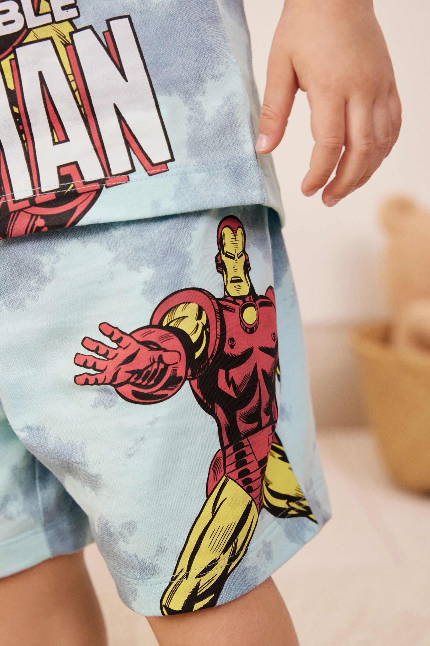 Red/Blue Ironman Short Pyjamas Single (12mths-12yrs)