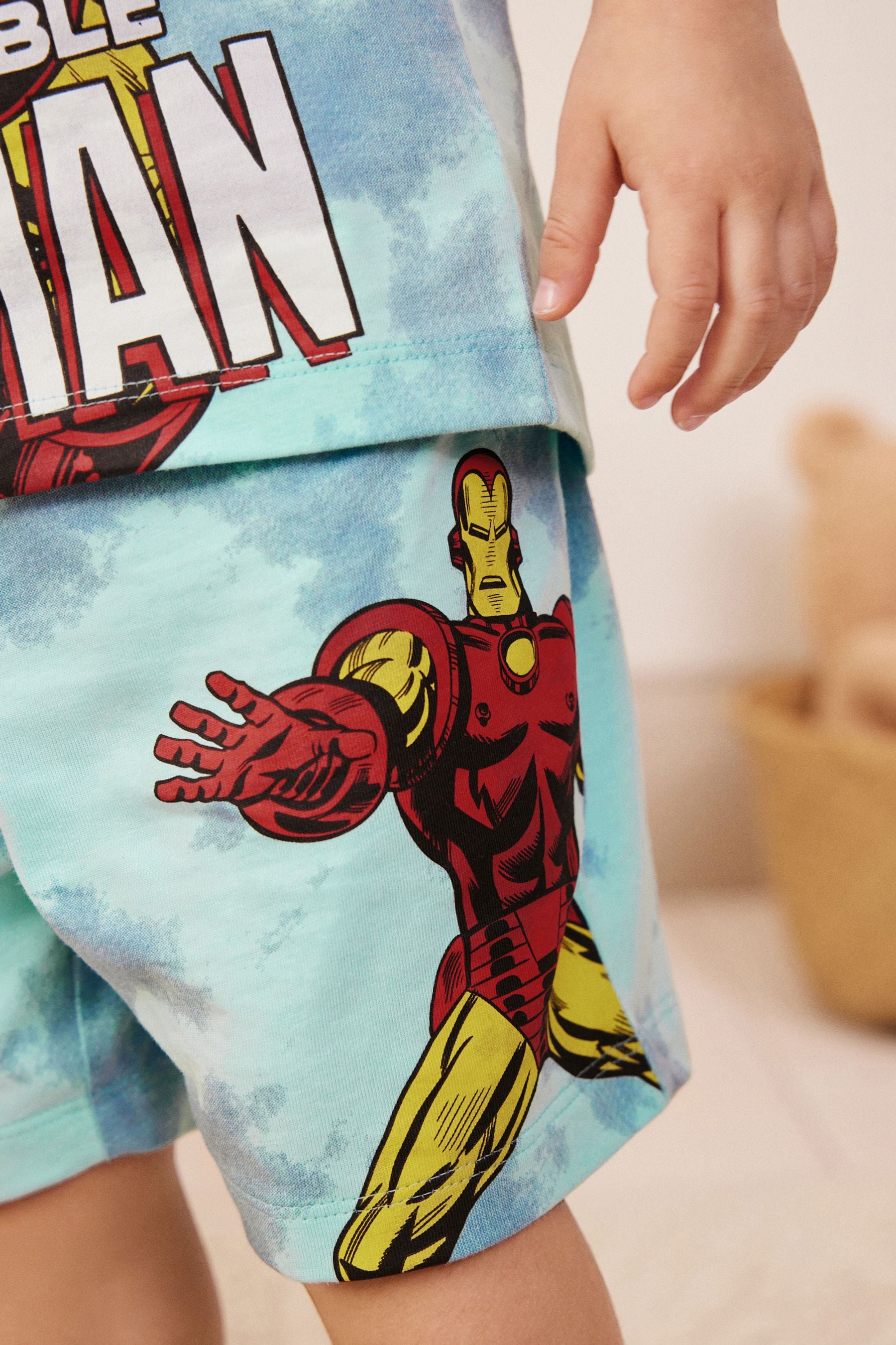 Red/Blue Ironman Short Pyjamas Single (12mths-12yrs)