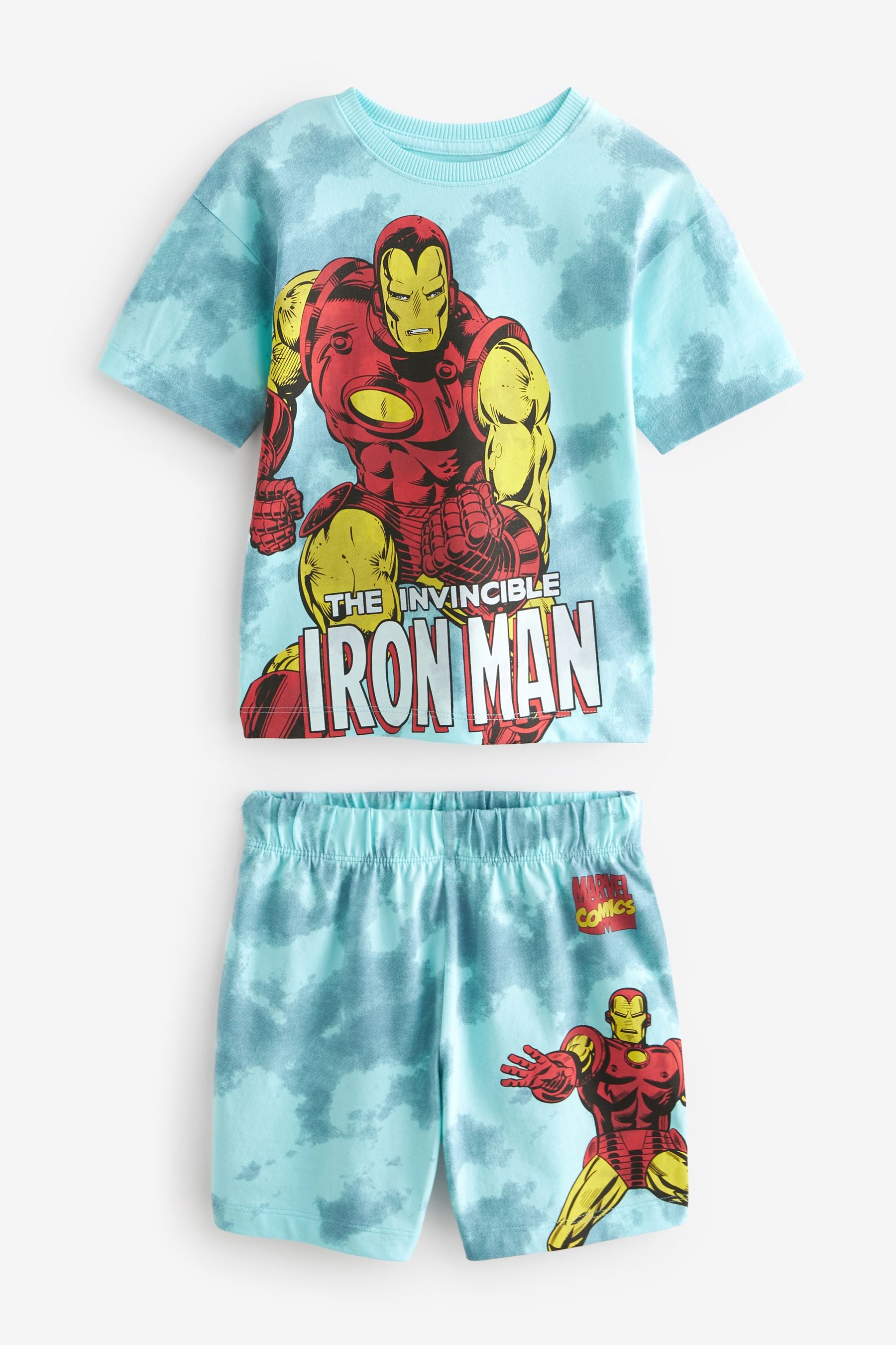 Red/Blue Ironman Short Pyjamas Single (12mths-12yrs)