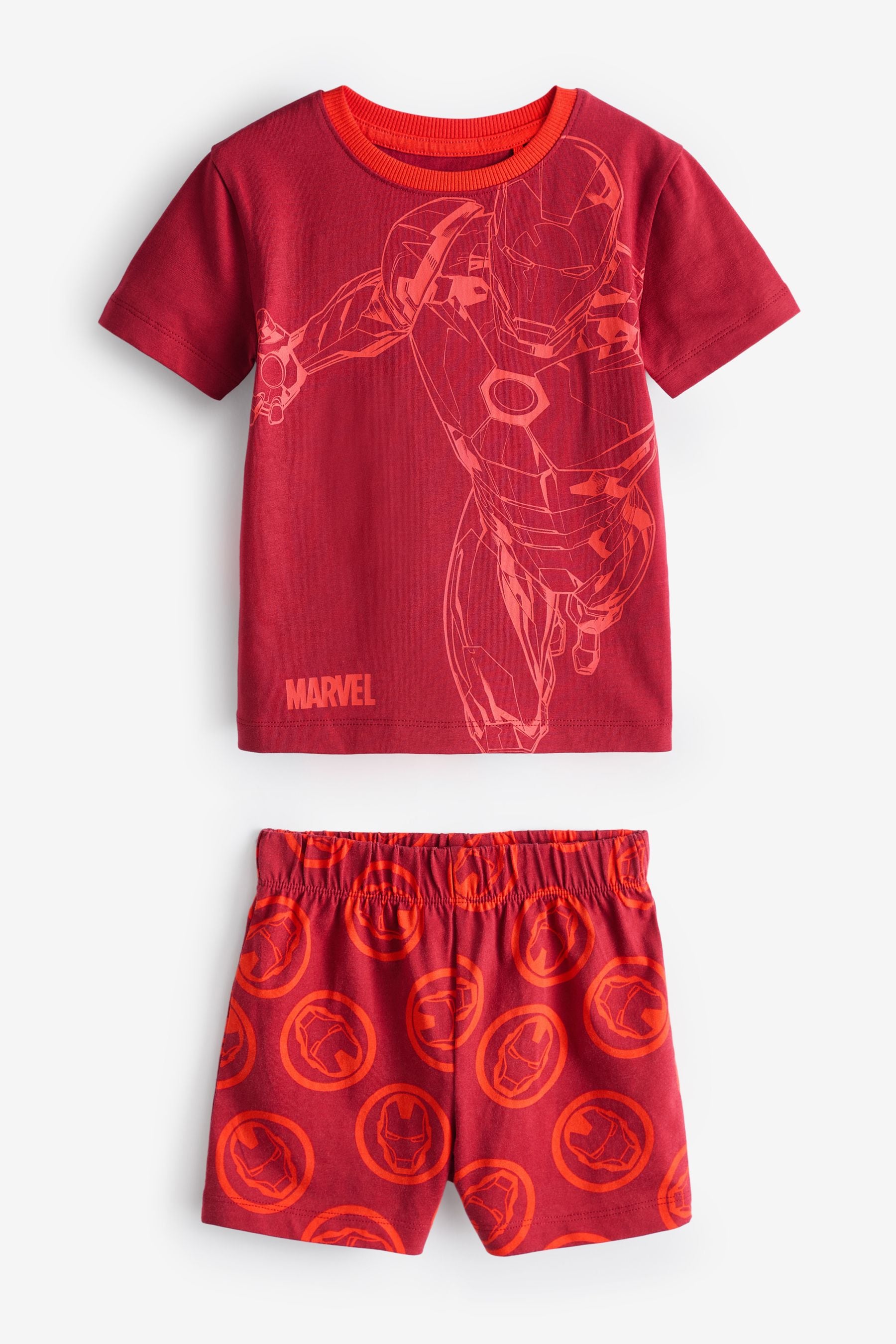 Red/Blue/Green Marvel Short Pyjamas 3 Pack (12mths-12yrs)