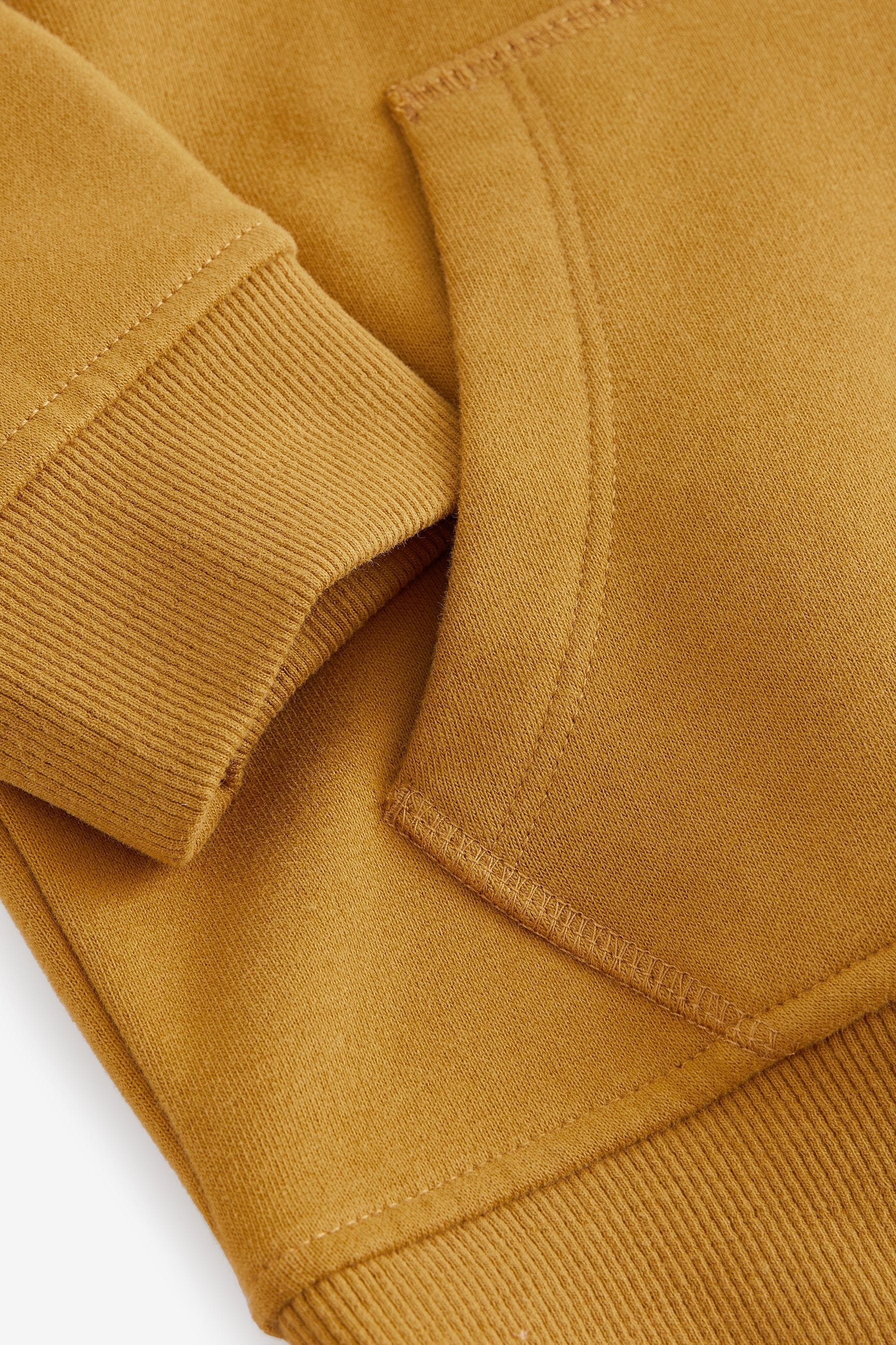 Ochre Yellow Plain Jersey Hoodie (3-16yrs)