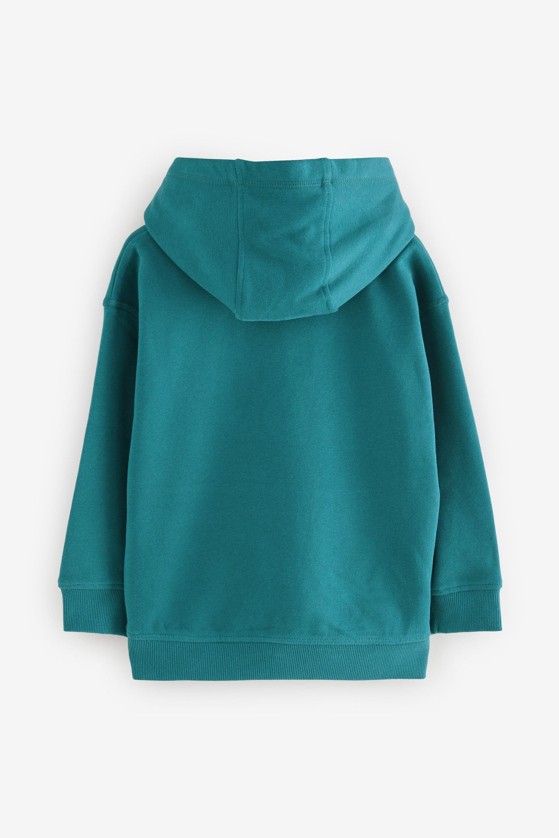 Teal Blue Plain Jersey Hoodie (3-16yrs)