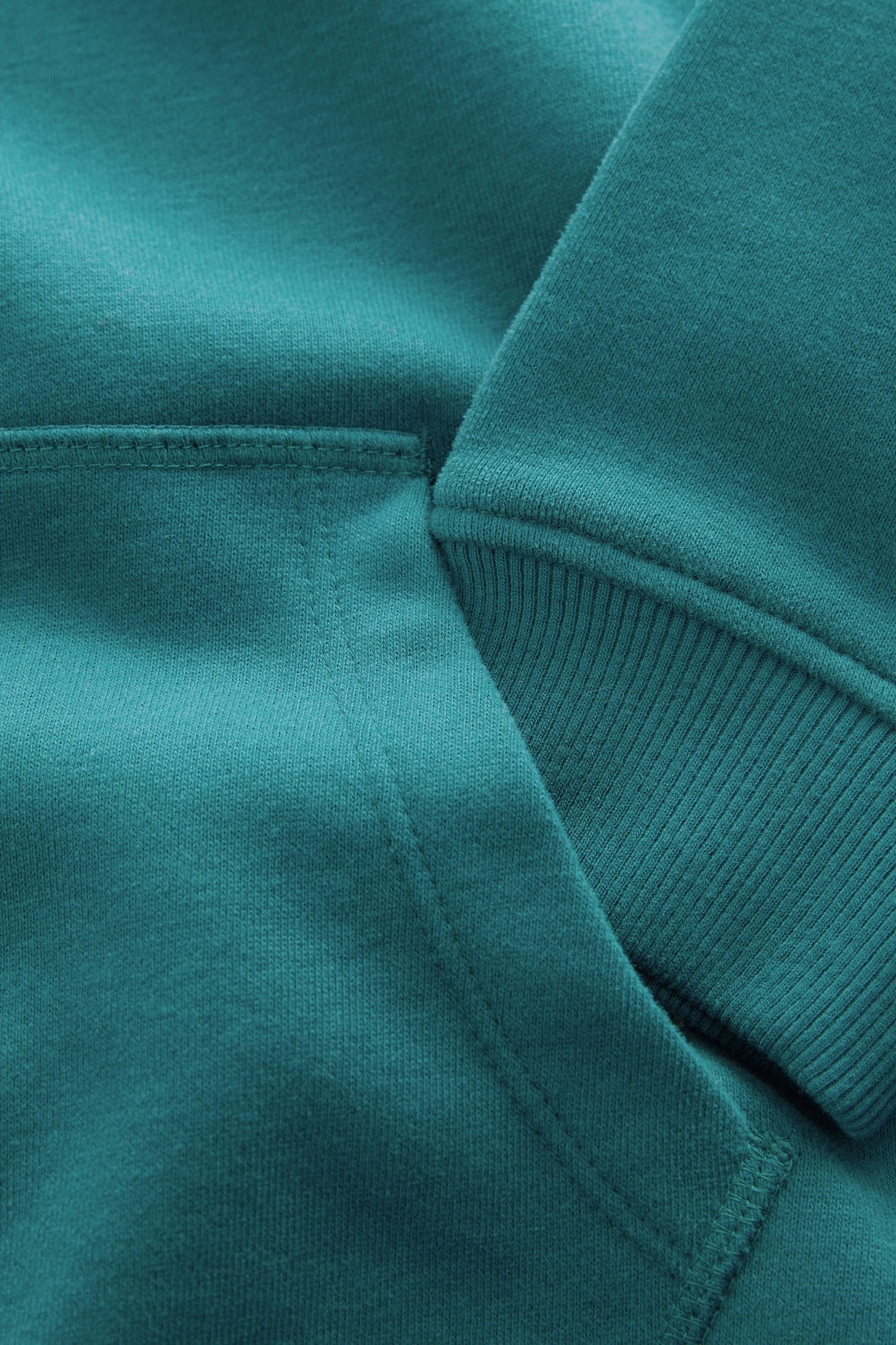 Teal Blue Plain Jersey Hoodie (3-16yrs)