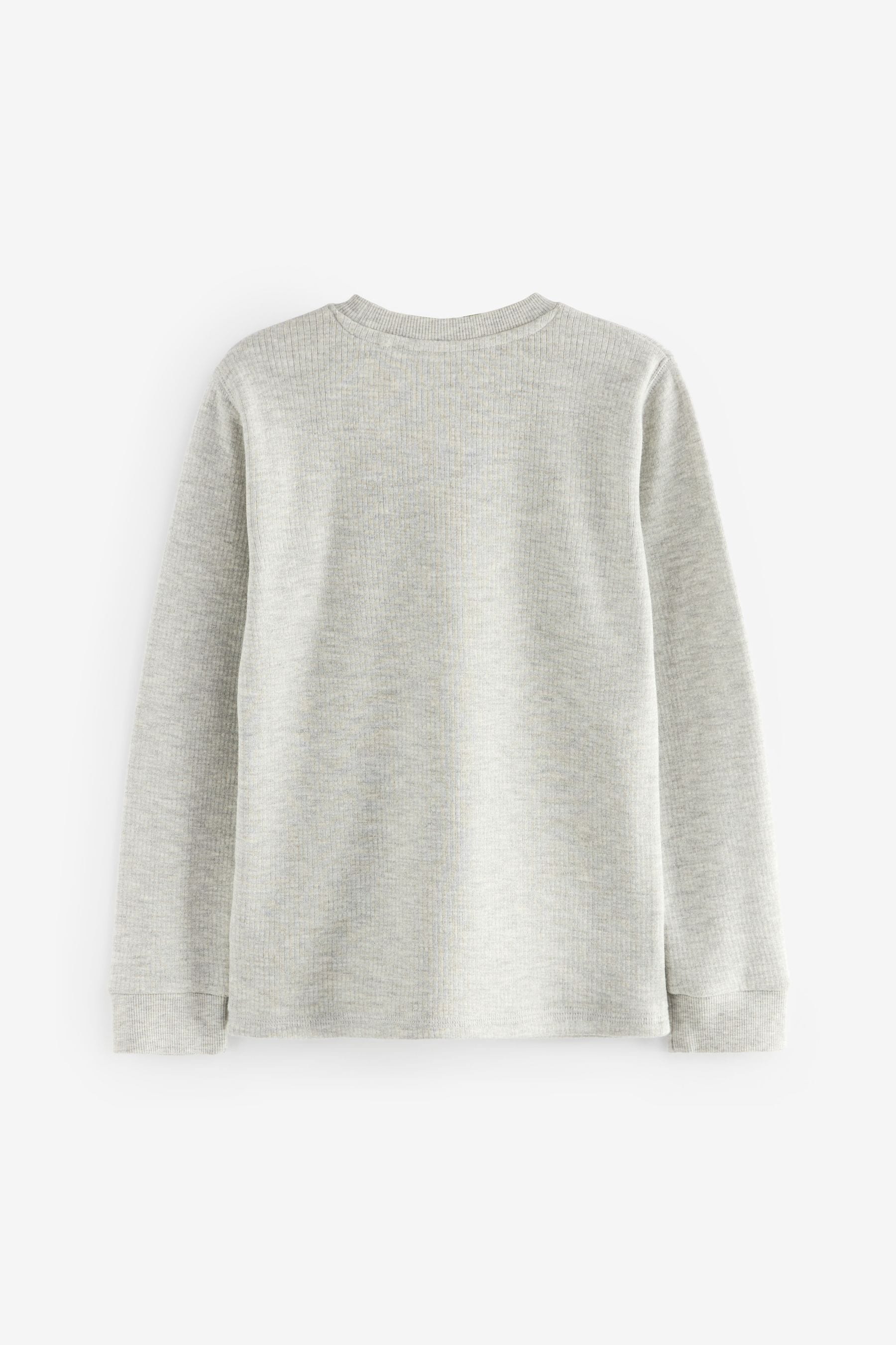 Grey/White Thermal Long Sleeve Tops 2 Pack (2-16yrs)