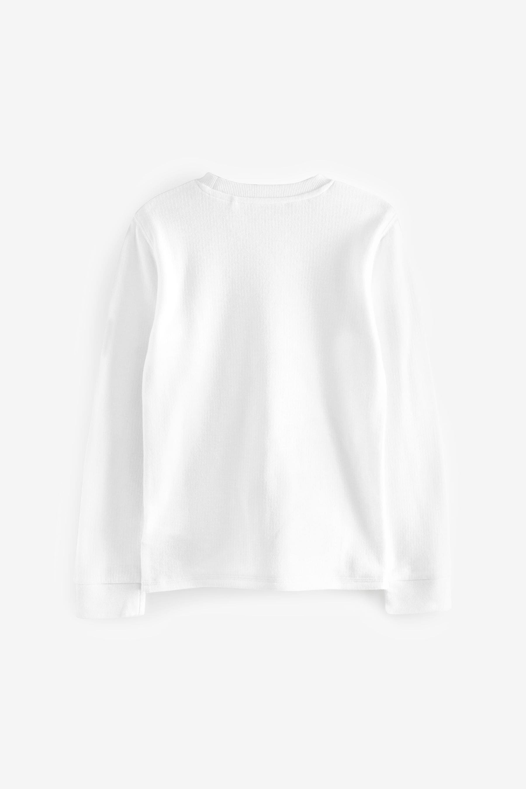 White Thermal Long Sleeve Tops 2 Pack (2-16yrs)