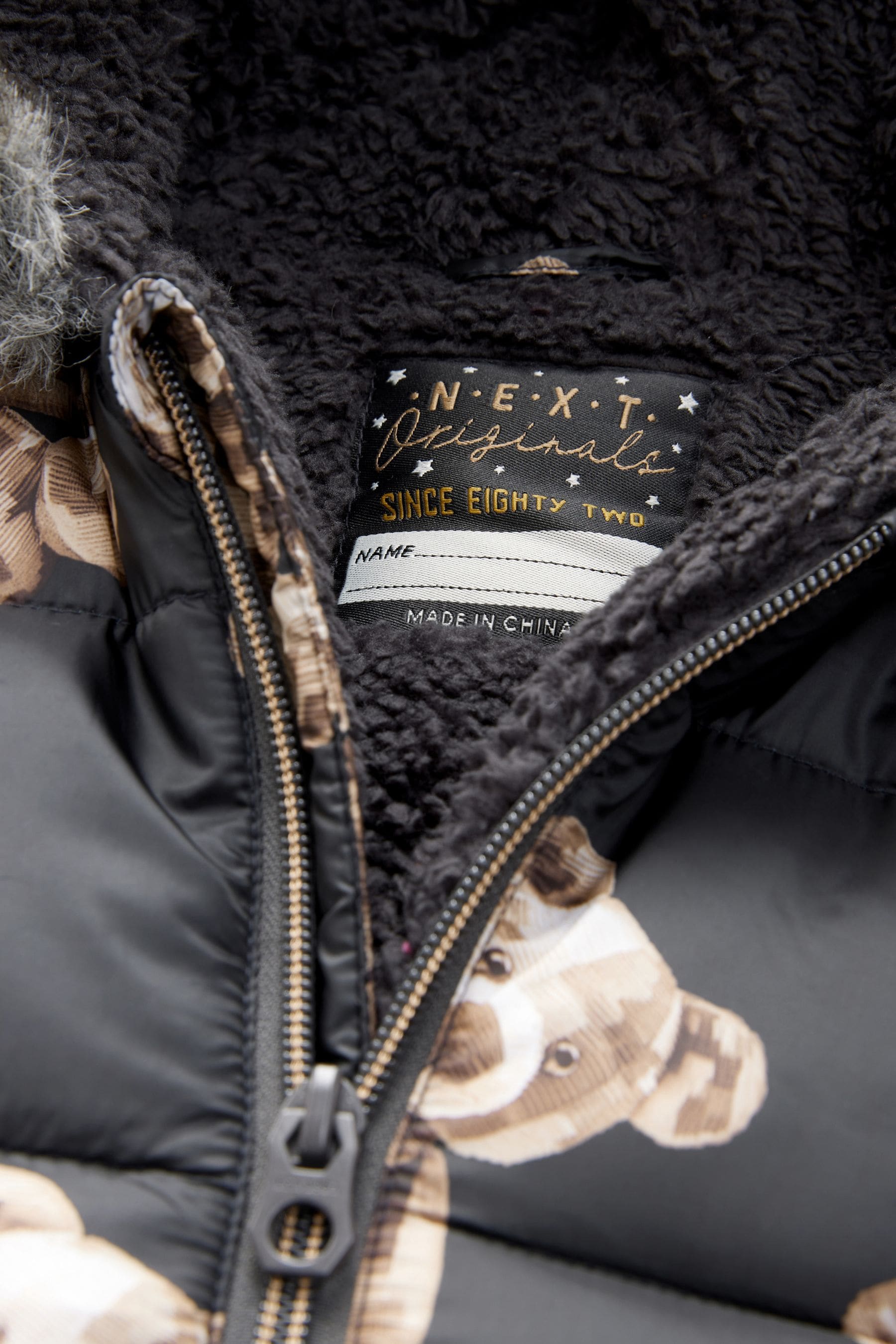 Black Bear Print Snowsuit (3mths-7yrs)