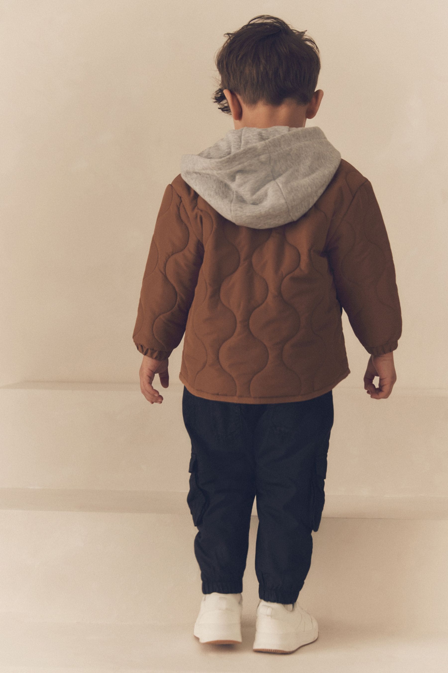 Tan Brown Quilted Jacket (3mths-7yrs)