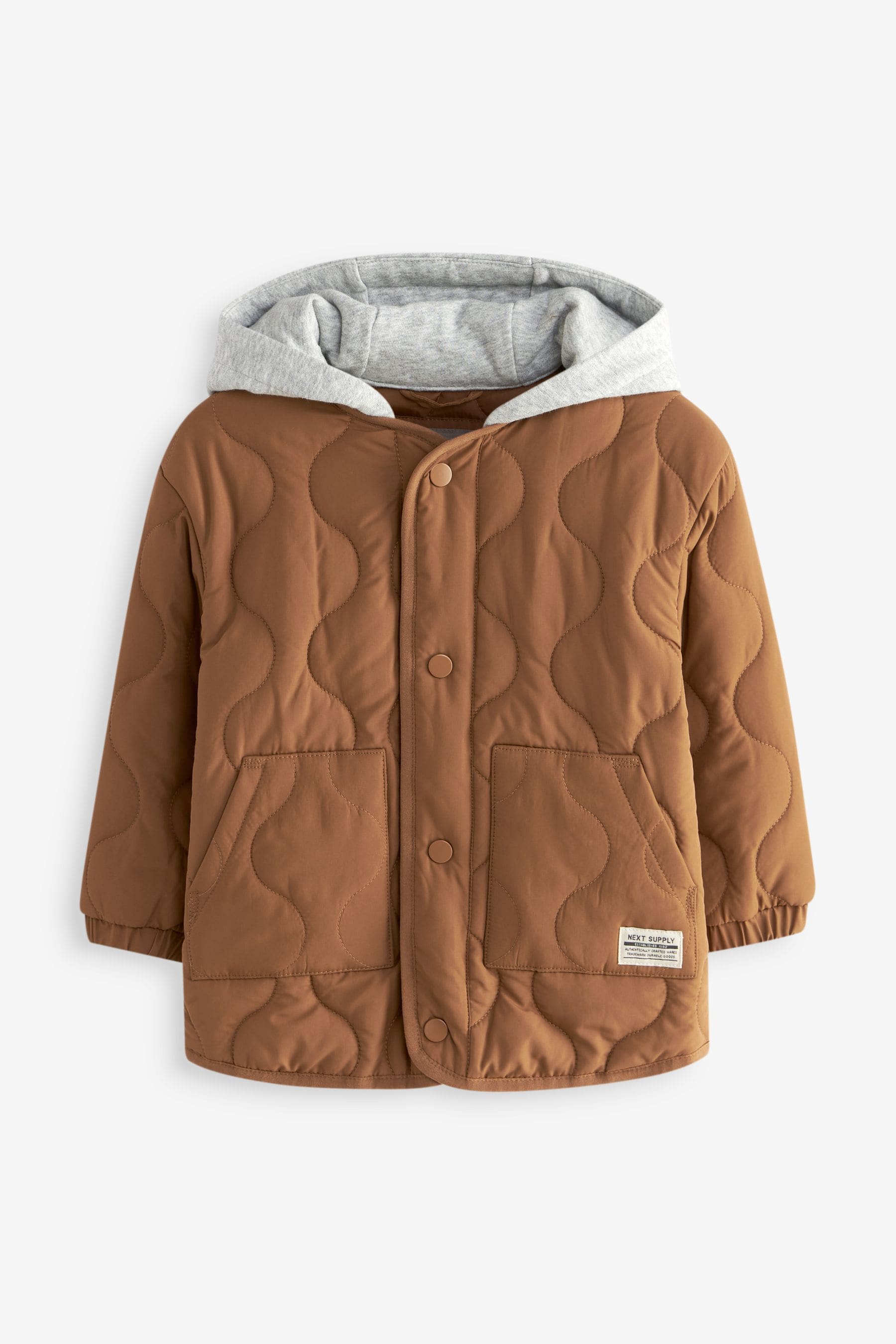 Tan Brown Quilted Jacket (3mths-7yrs)