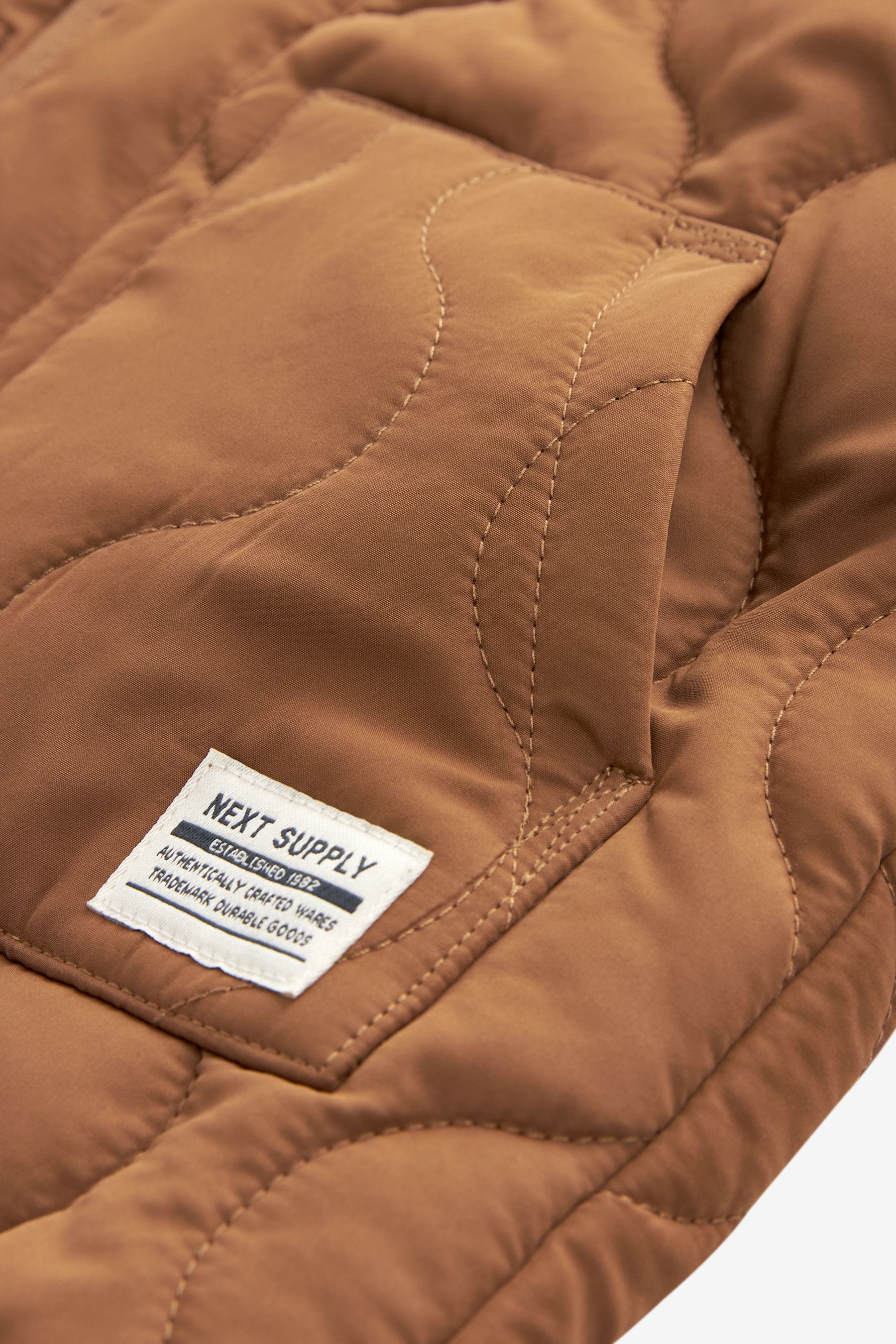 Tan Brown Quilted Jacket (3mths-7yrs)