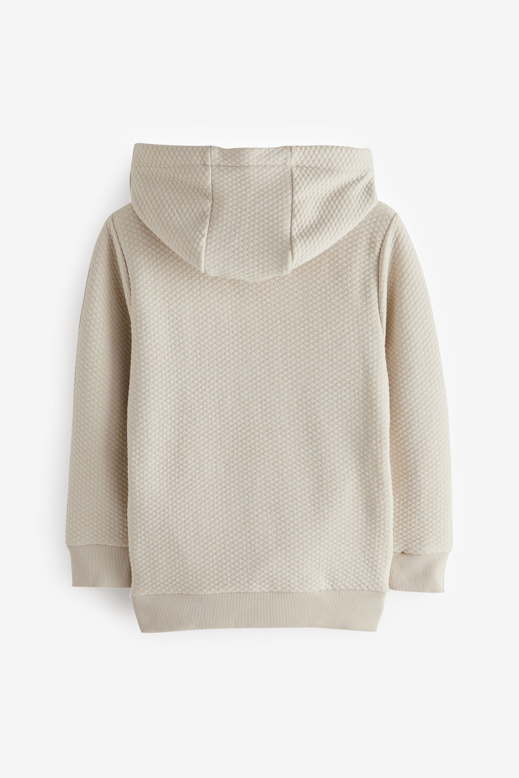 Cream Textured Fabric Hoodie (3-16yrs)