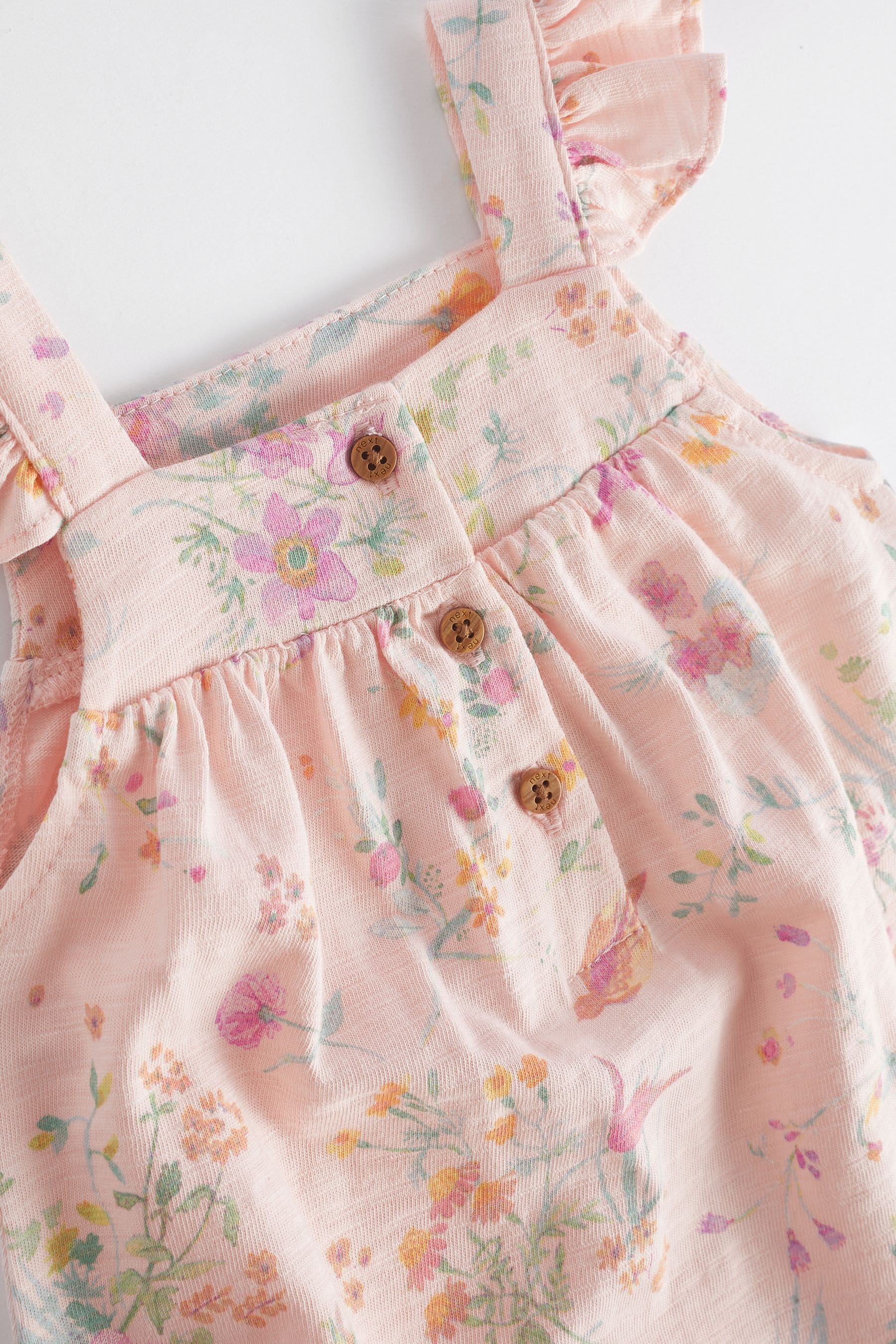 Pink Floral Baby Romper (0mths-3yrs)