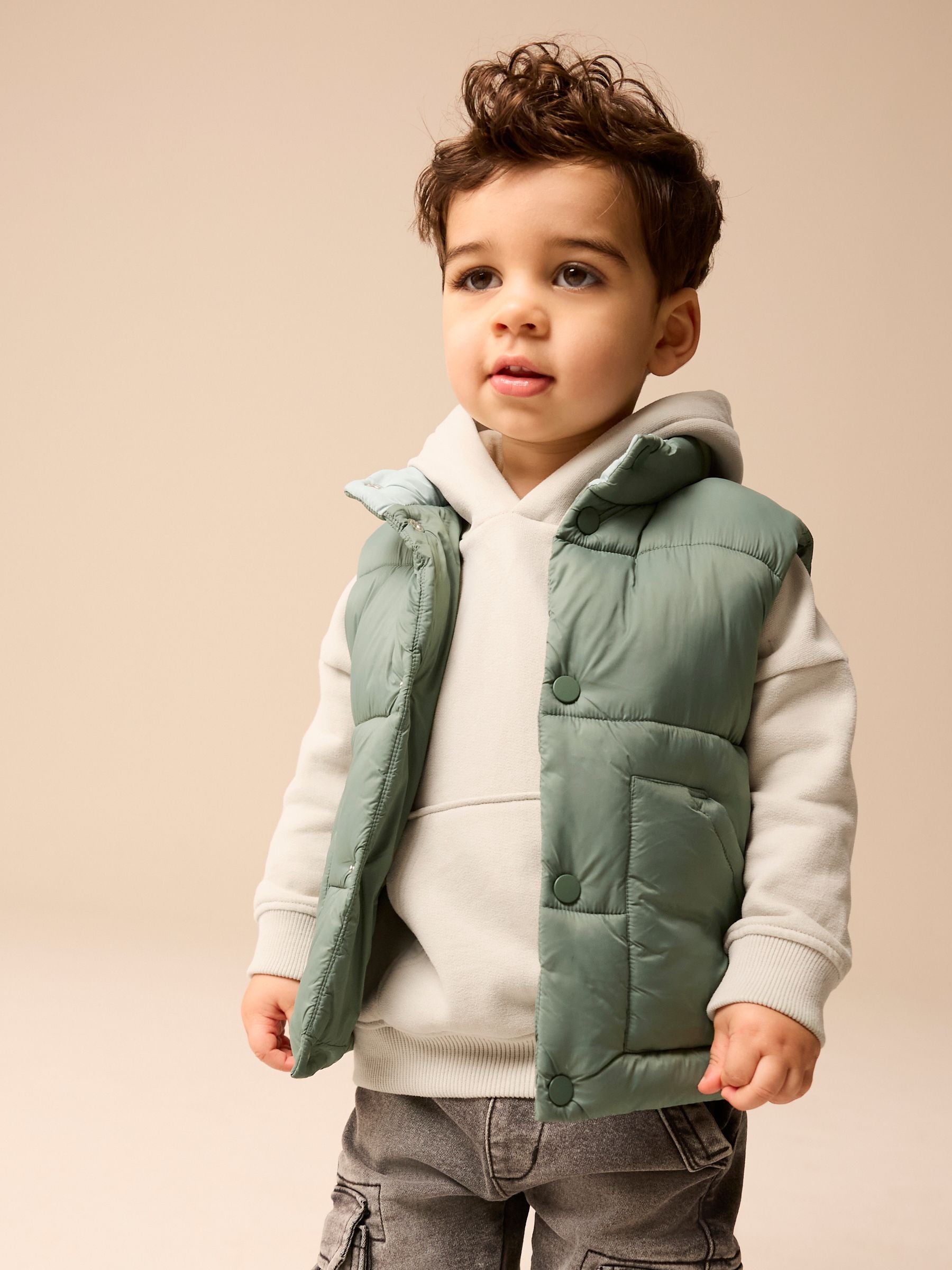 Sage Green Padded Gilet (3mths-10yrs)