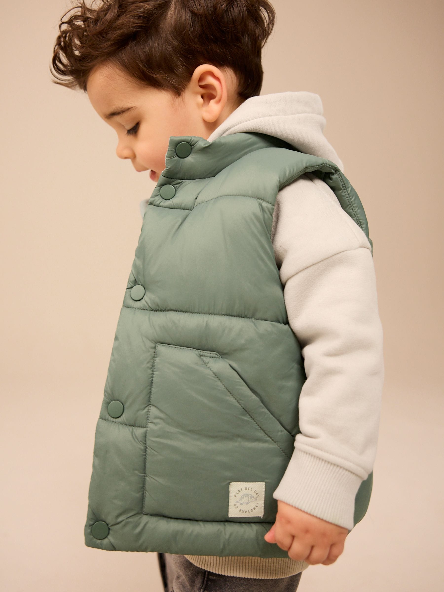 Sage Green Padded Gilet (3mths-10yrs)