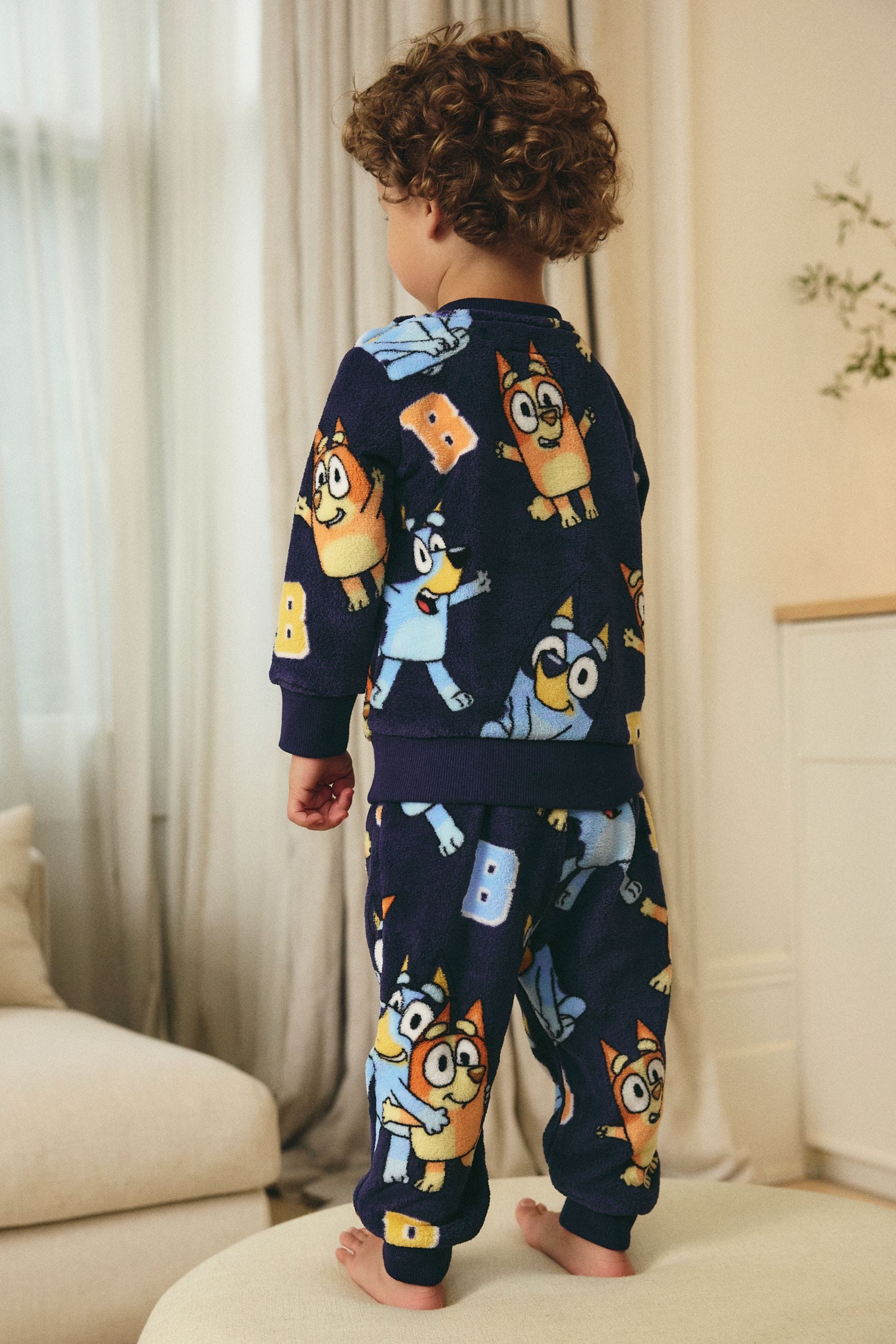 Navy Bluey Single Fleece Pyjamas (12mths-8yrs)