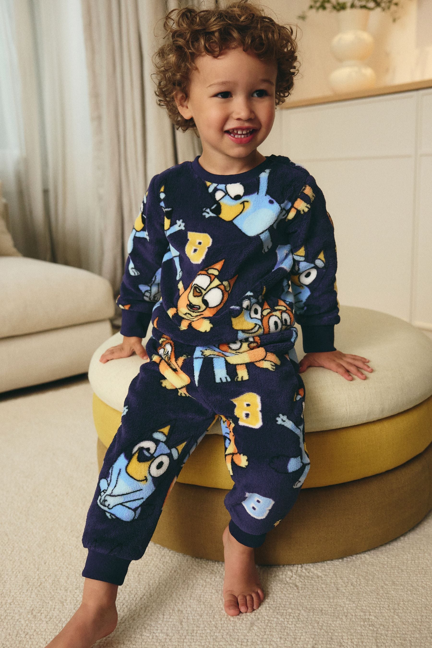 Navy Bluey Single Fleece Pyjamas (12mths-8yrs)