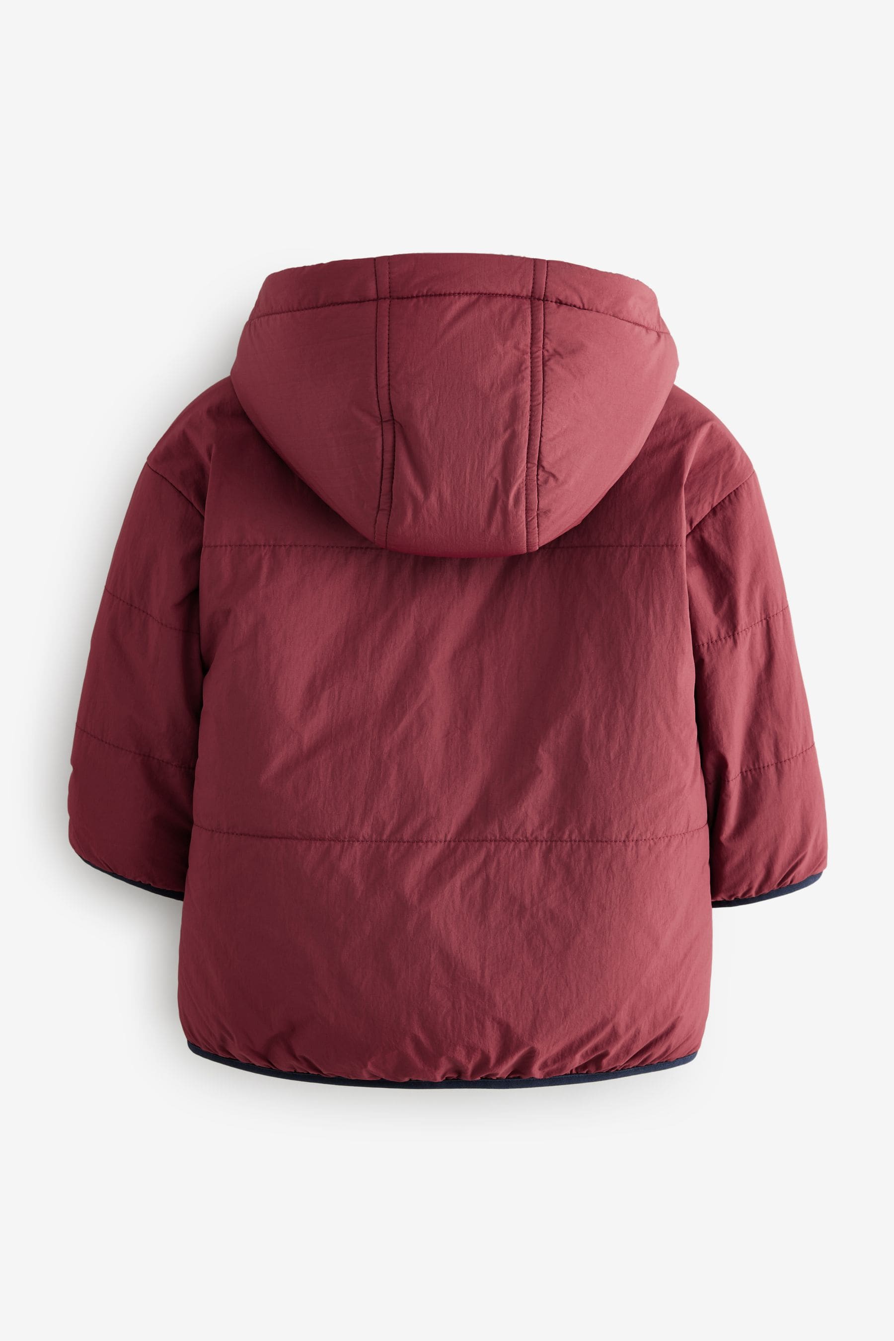 Burgundy Red Reversible Borg Jacket (3mths-7yrs)