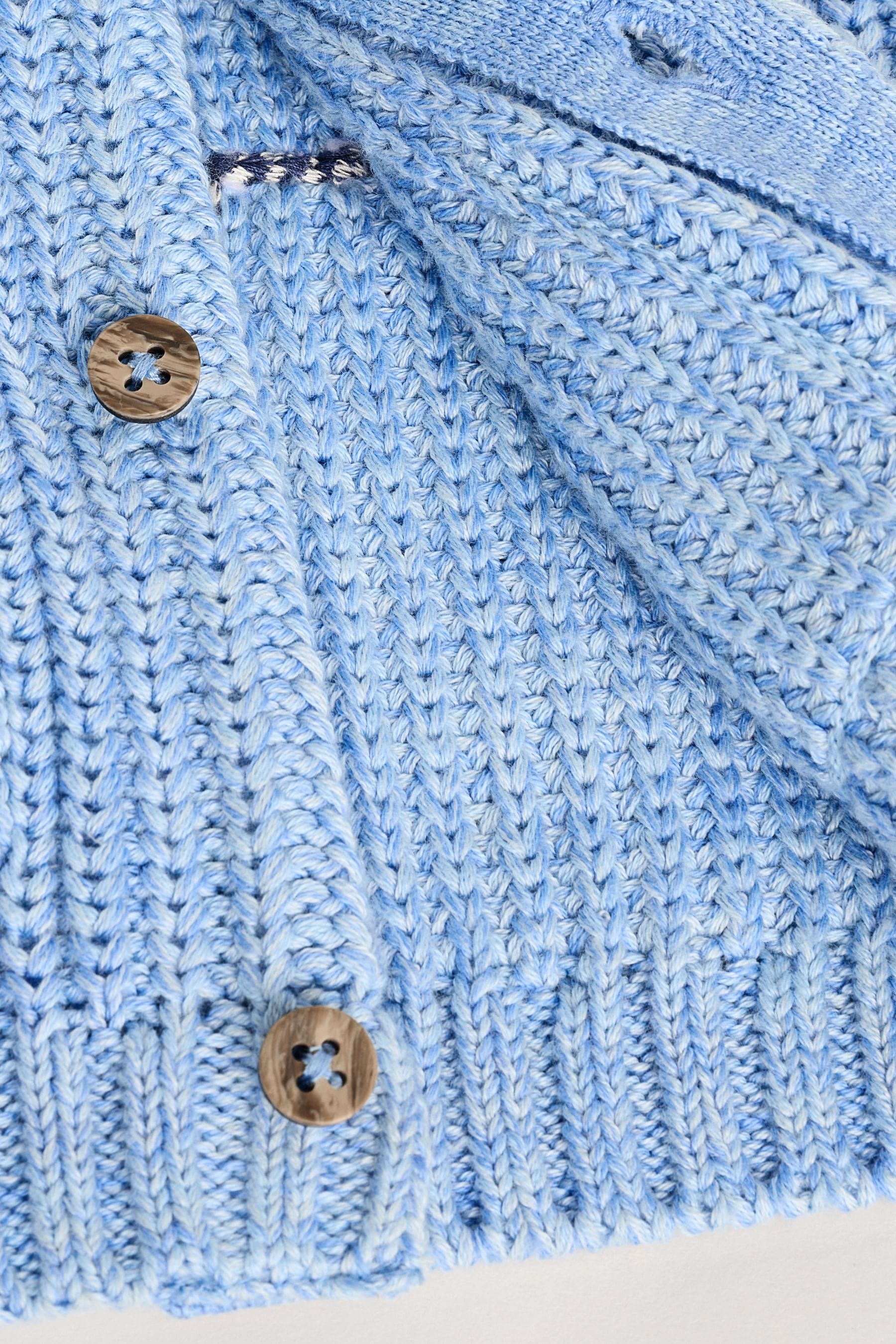 Blue Baby Knitted 100% Cotton Cardigan (0mths-2yrs)