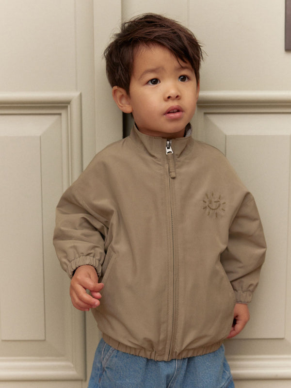 Neutral Collared Coach Jacket (3mths-7yrs)