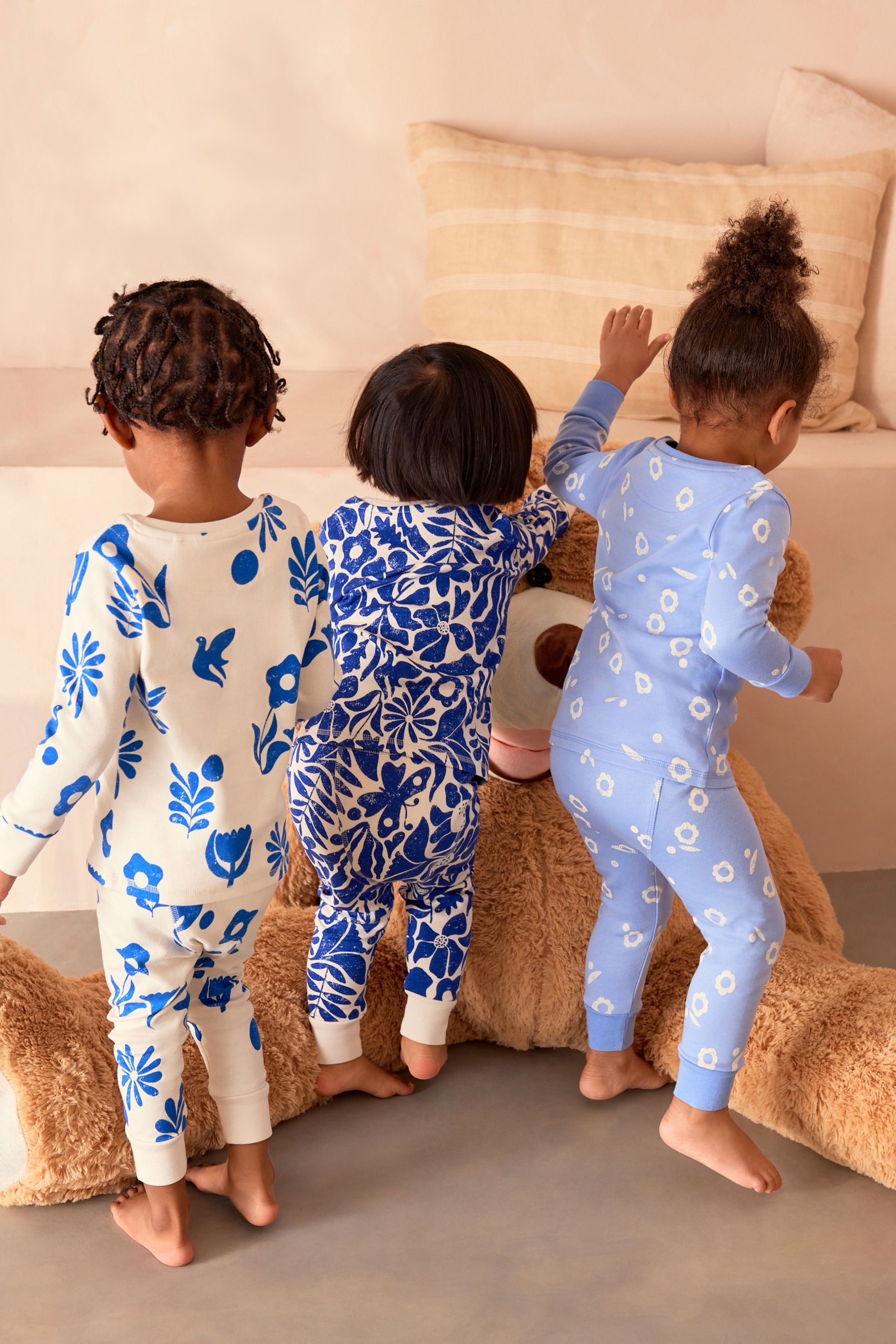 Blue Stampy Pyjamas 3 Pack (9mths-16yrs)