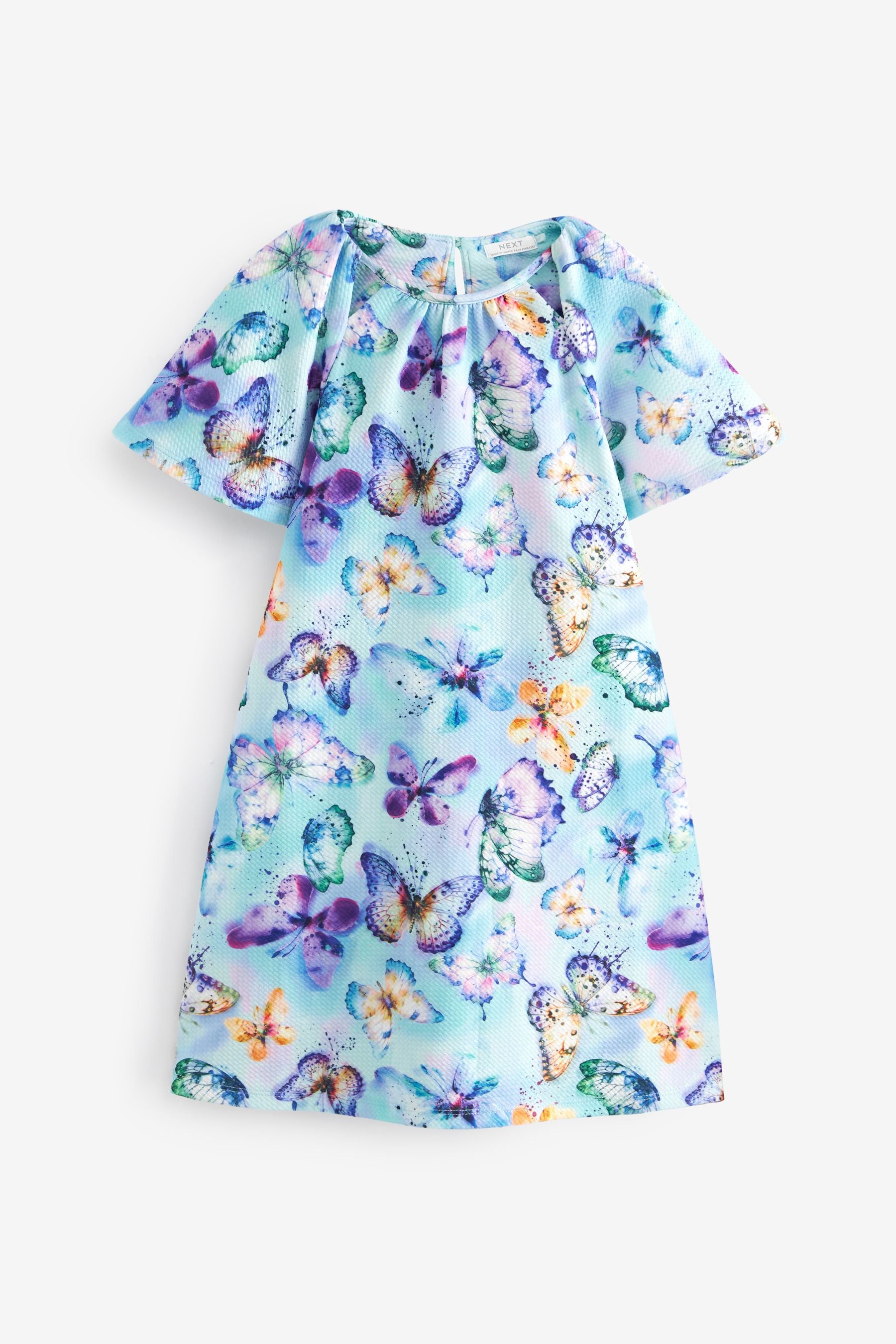 Purple/Blue Butterfly Print Ocassion Dress (1.5-16yrs)