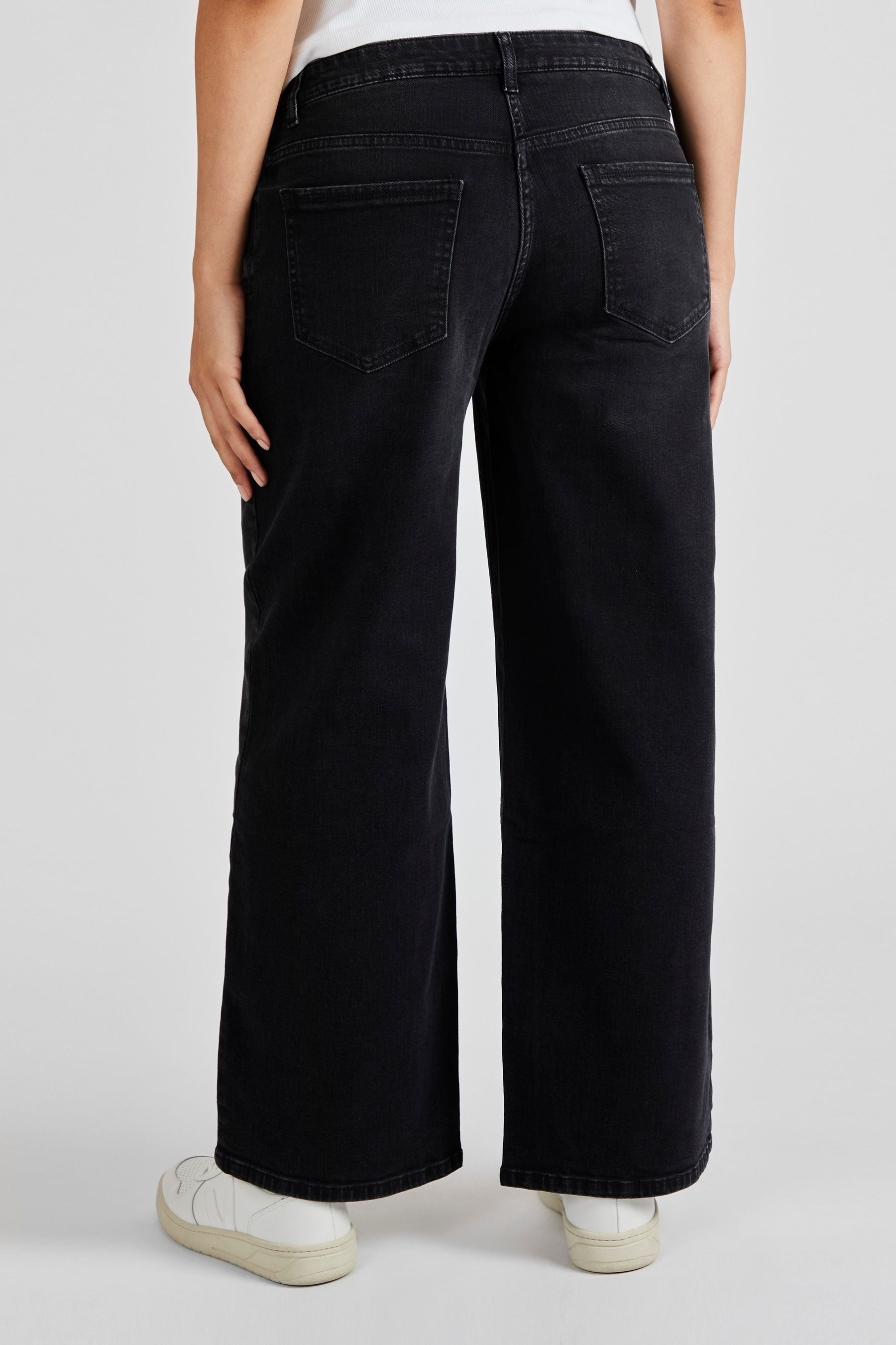 Black JoJo Maman Bébé Wide Leg Maternity Jeans