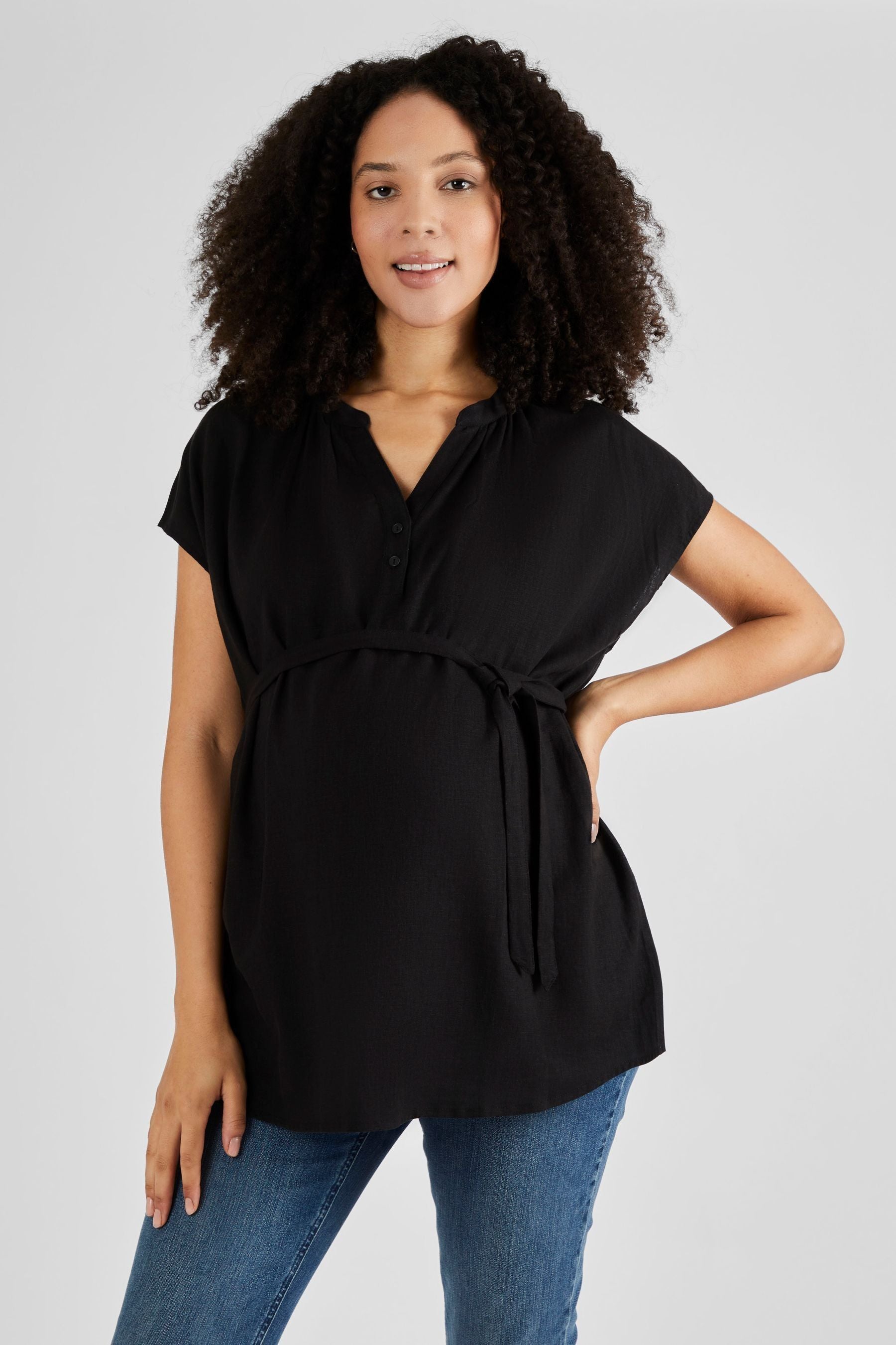 Black JoJo Maman Bébé Maternity Blouse