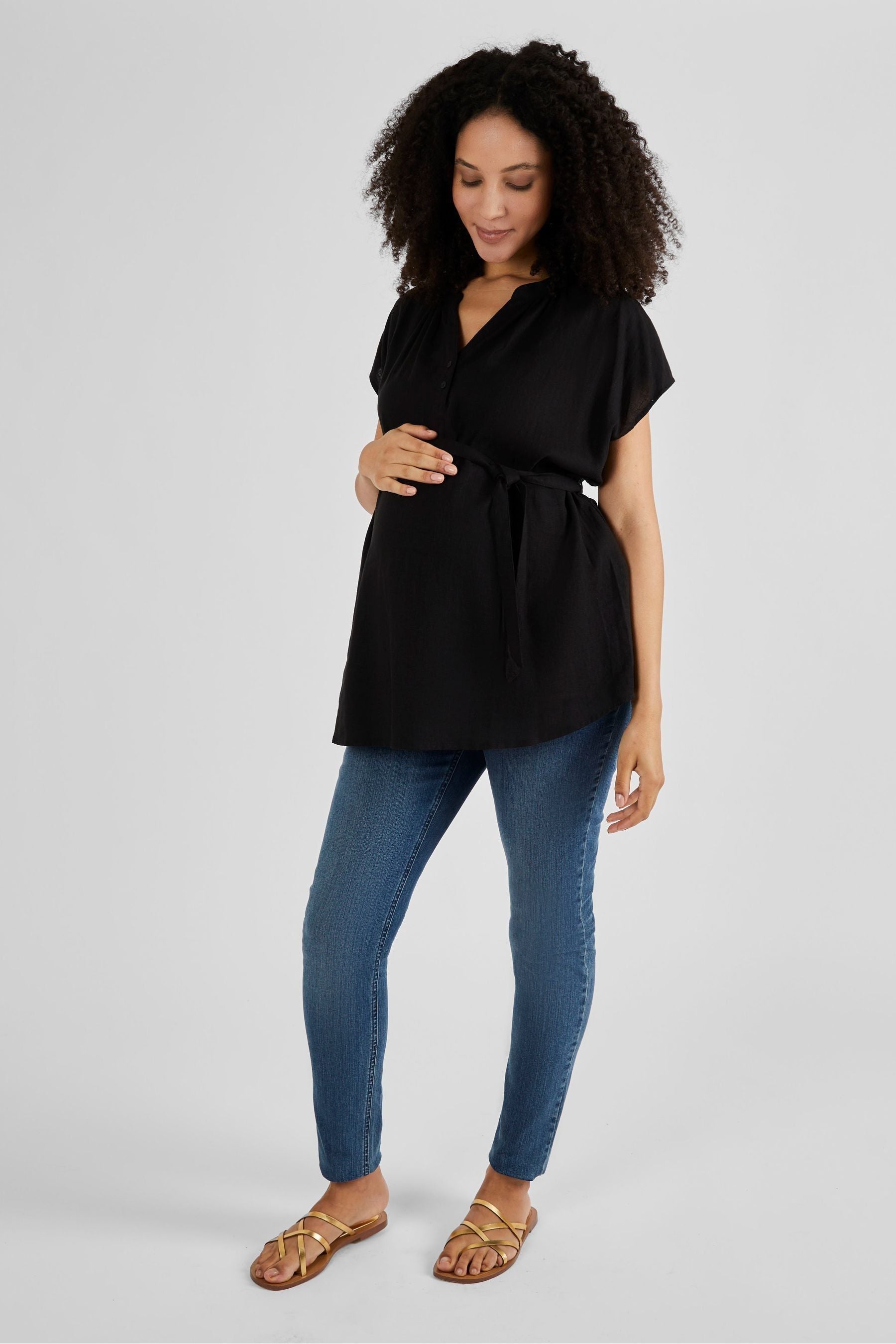 Black JoJo Maman Bébé Maternity Blouse