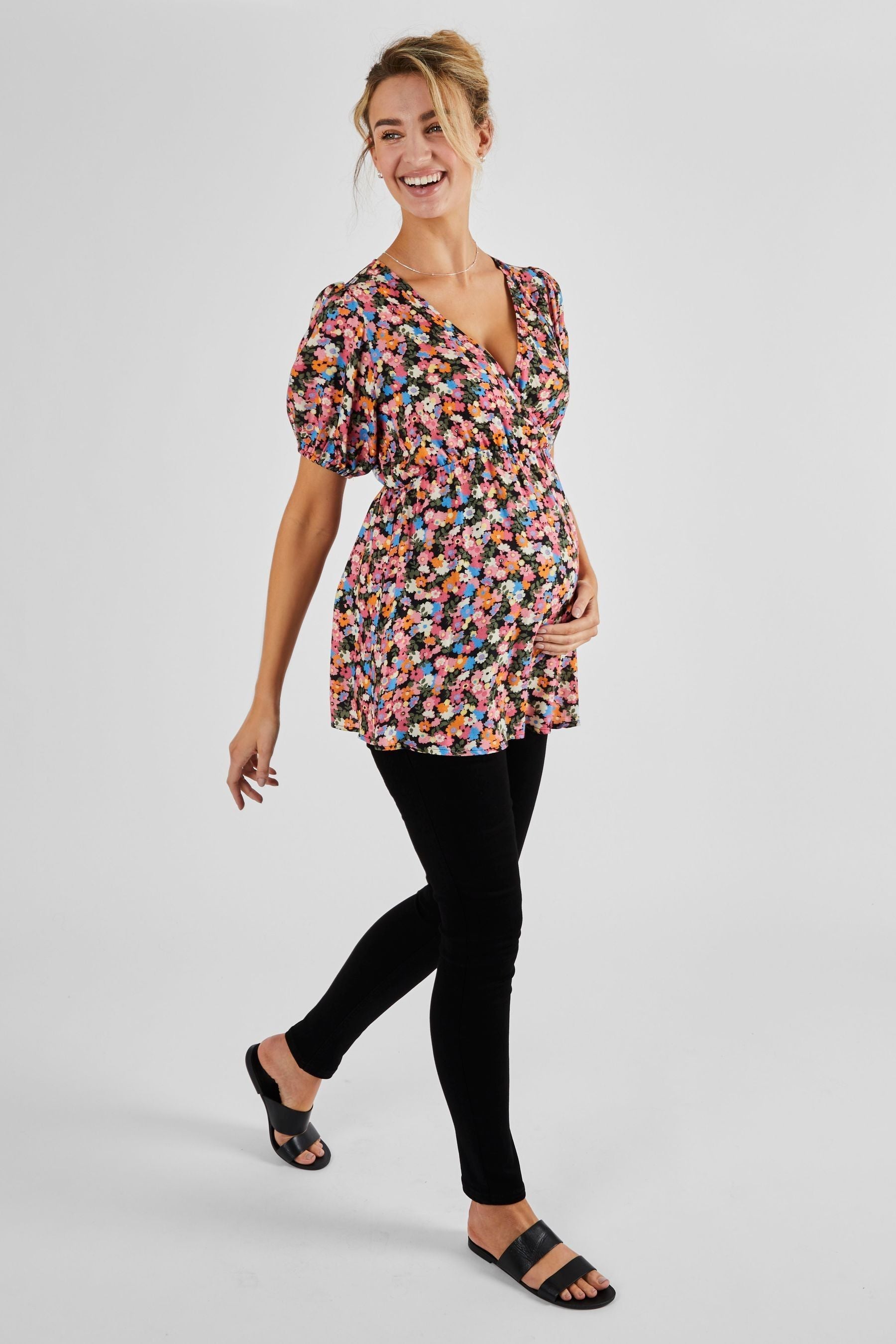 Multi Floral Print JoJo Maman Bébé Maternity Blouse