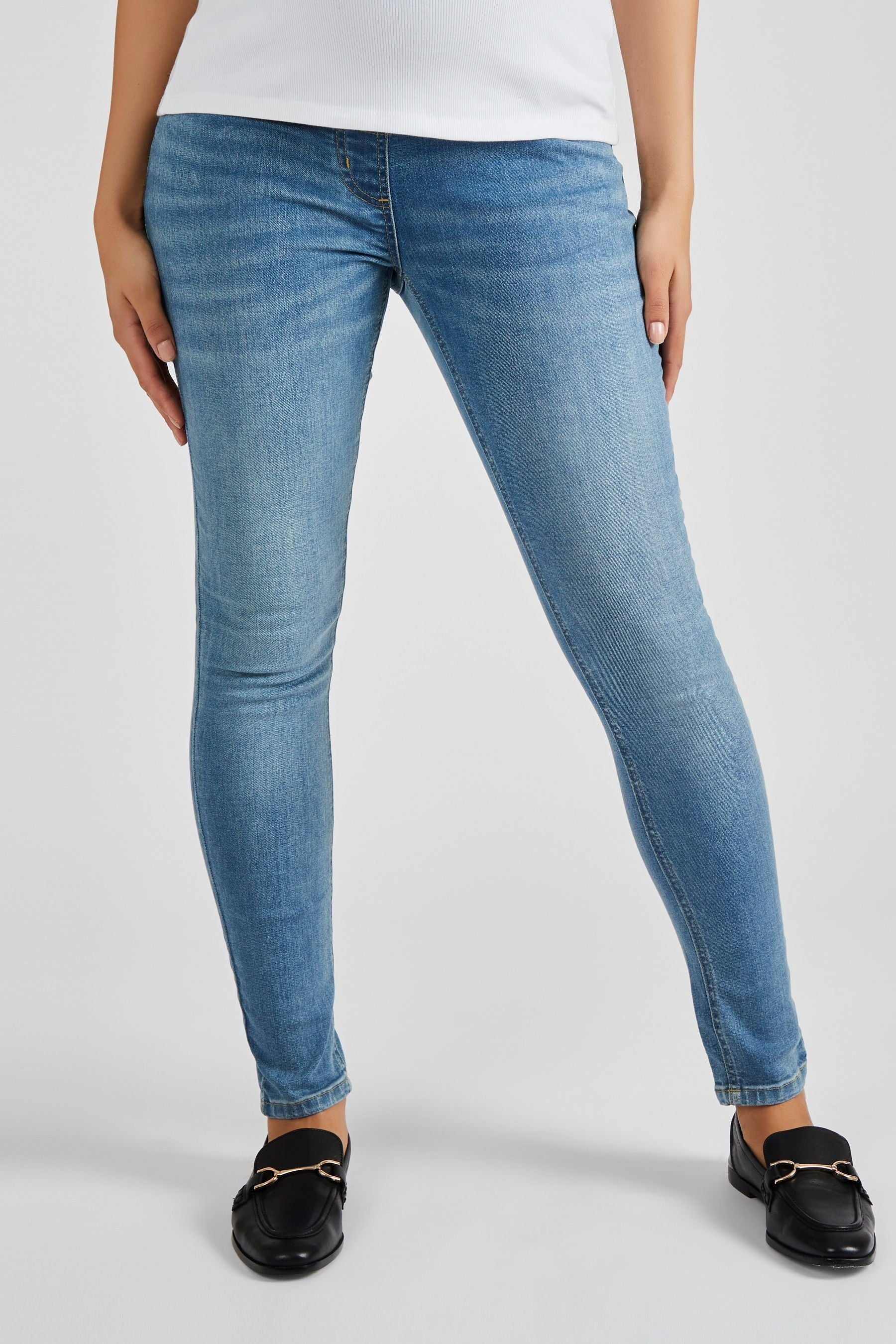 Light Wash Blue JoJo Maman Bébé Super Skinny Maternity Jeans