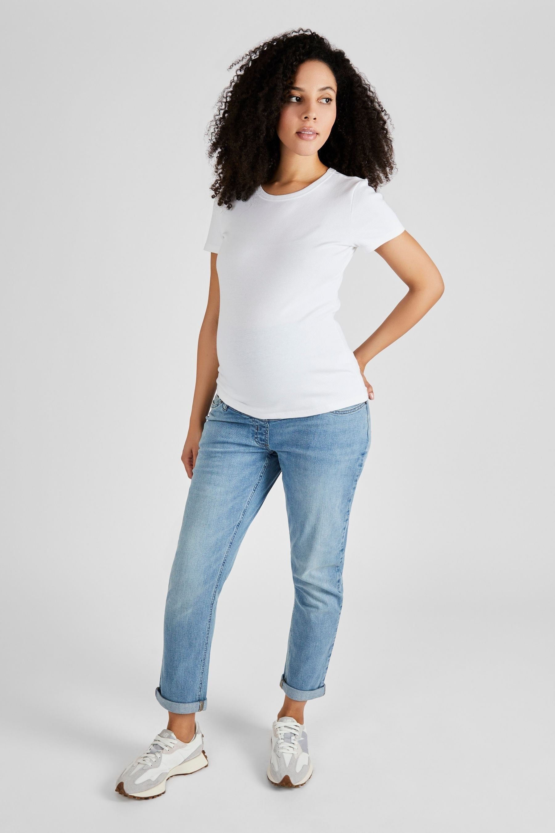 Light Wash Blue JoJo Maman Bébé Mom Maternity Jeans