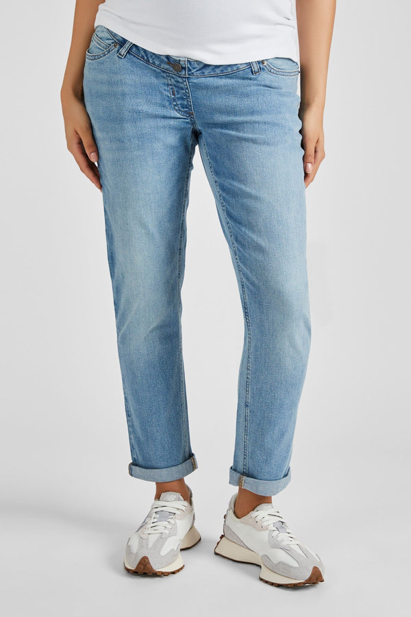 JoJo Maman B?©b?© Light Wash Blue Mom Maternity Denim Jeans