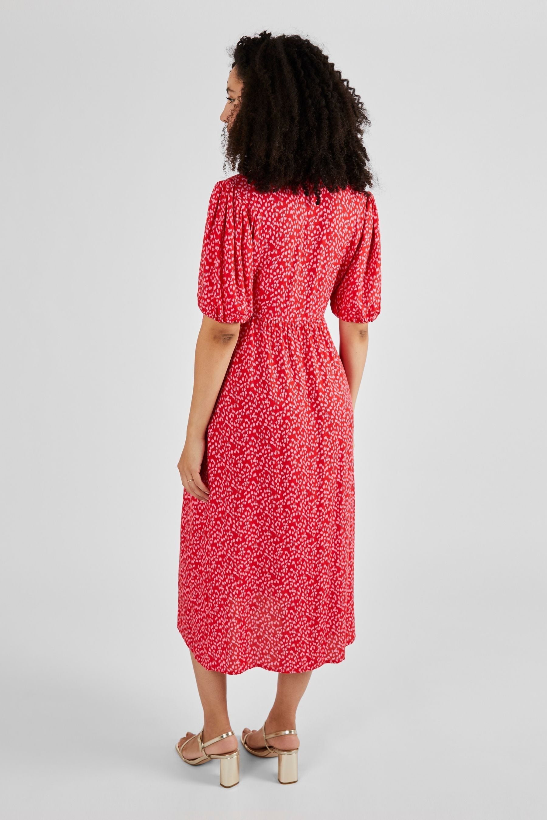 Red JoJo Maman Bébé Maternity Midi Tea Dress