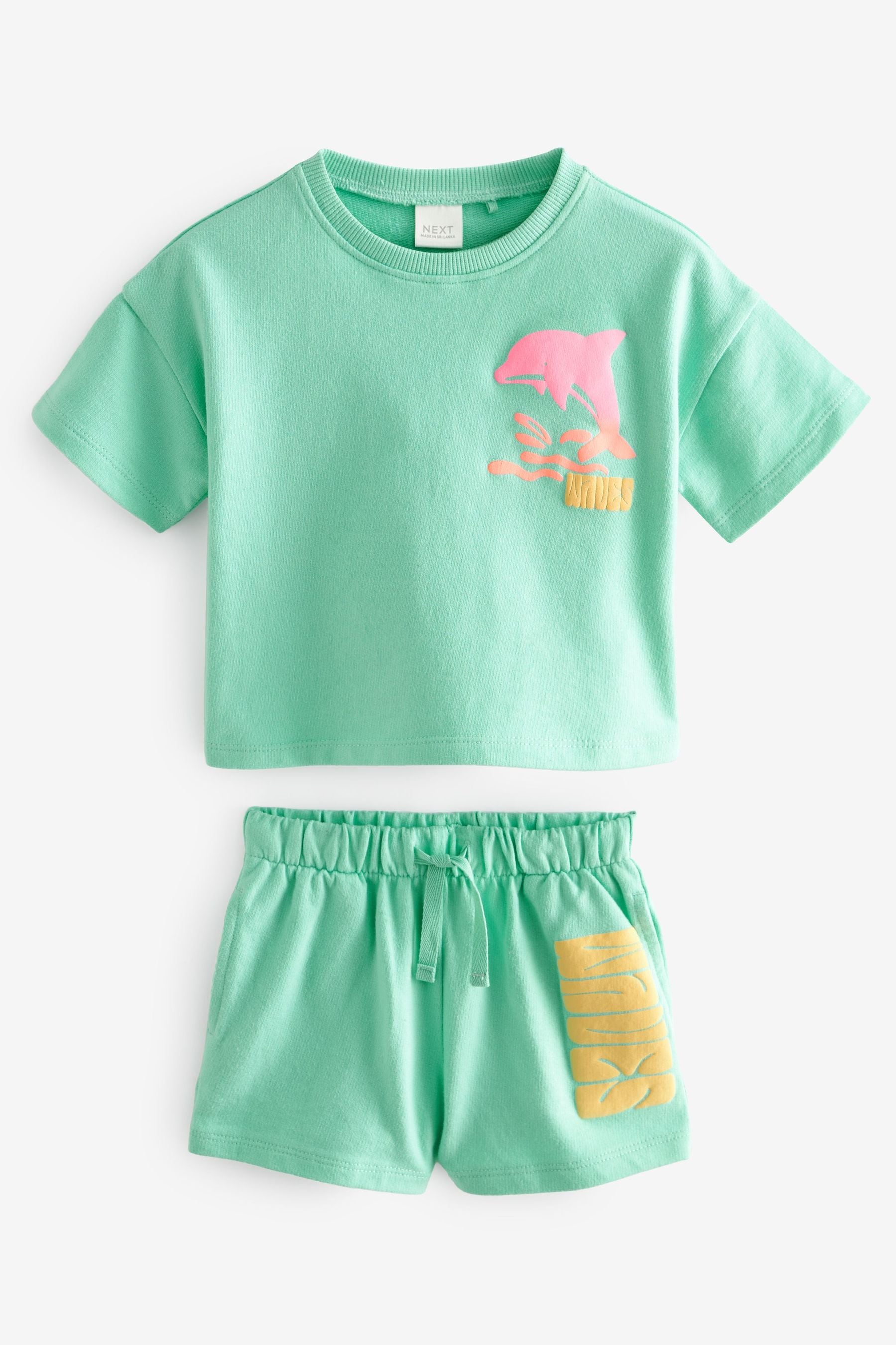 Green Dolphin T-Shirt And Shorts Set (3mths-7yrs)