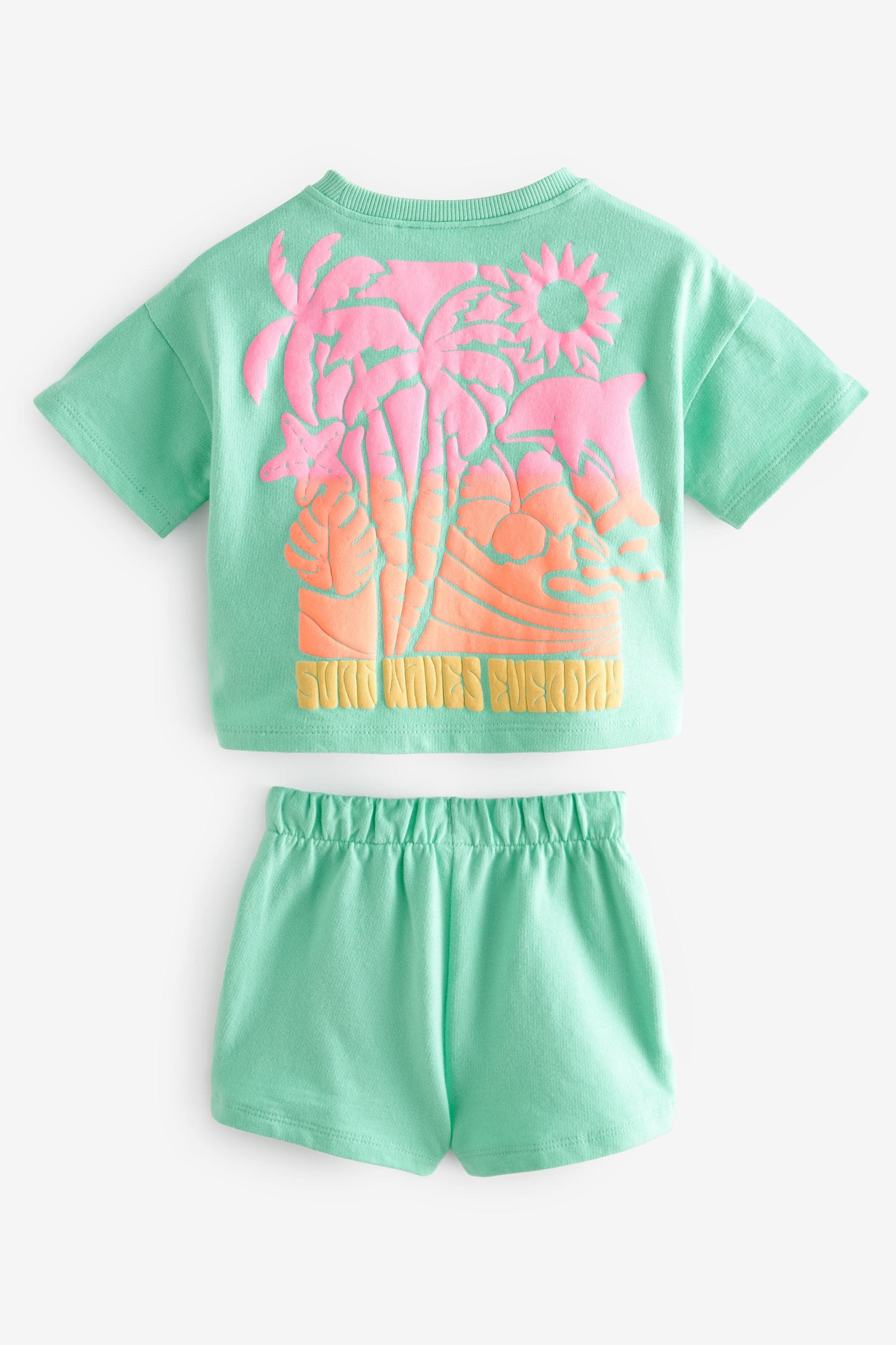 Green Dolphin T-Shirt And Shorts Set (3mths-7yrs)