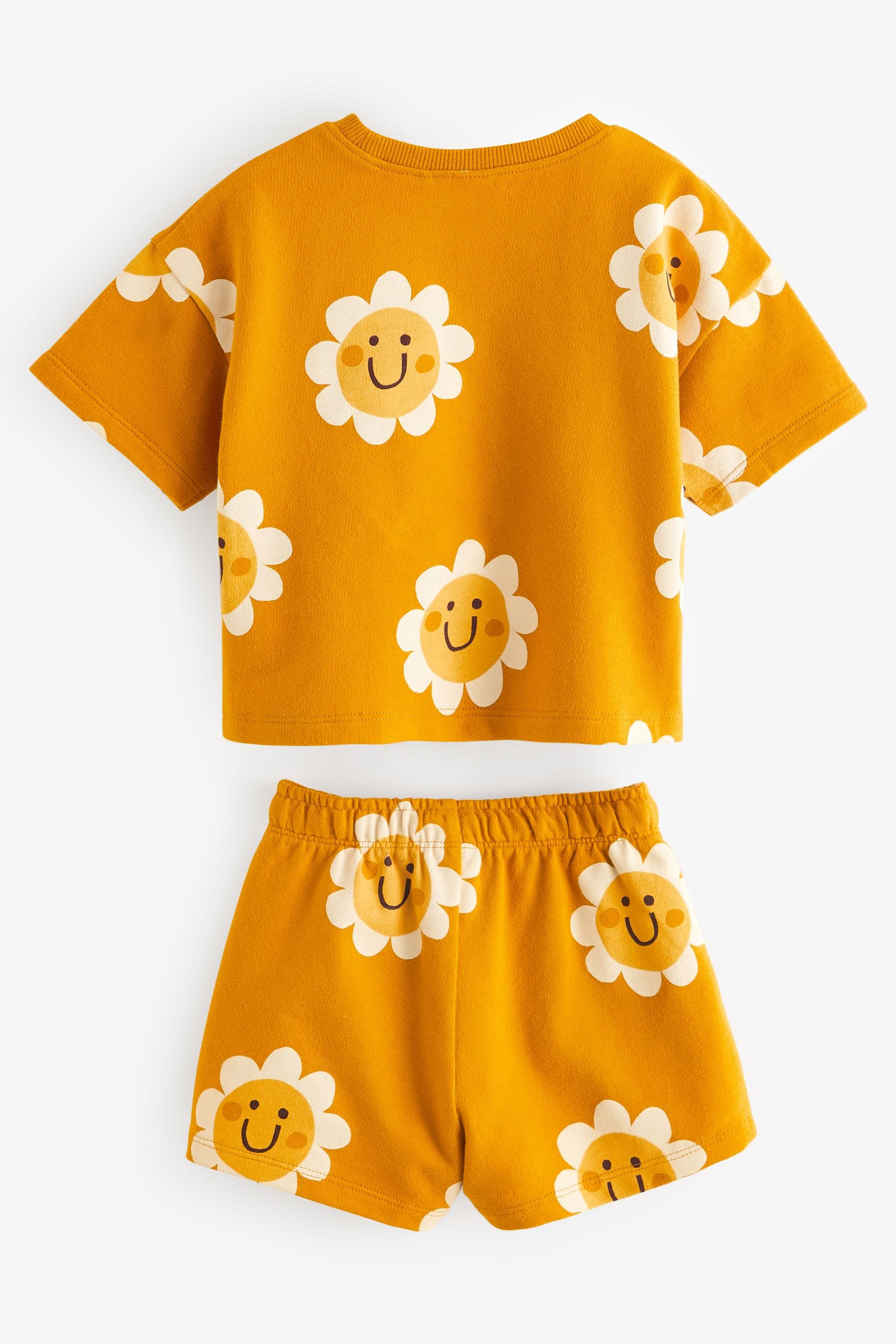 Yellow Daisy T-Shirt And Shorts Set (3mths-7yrs)