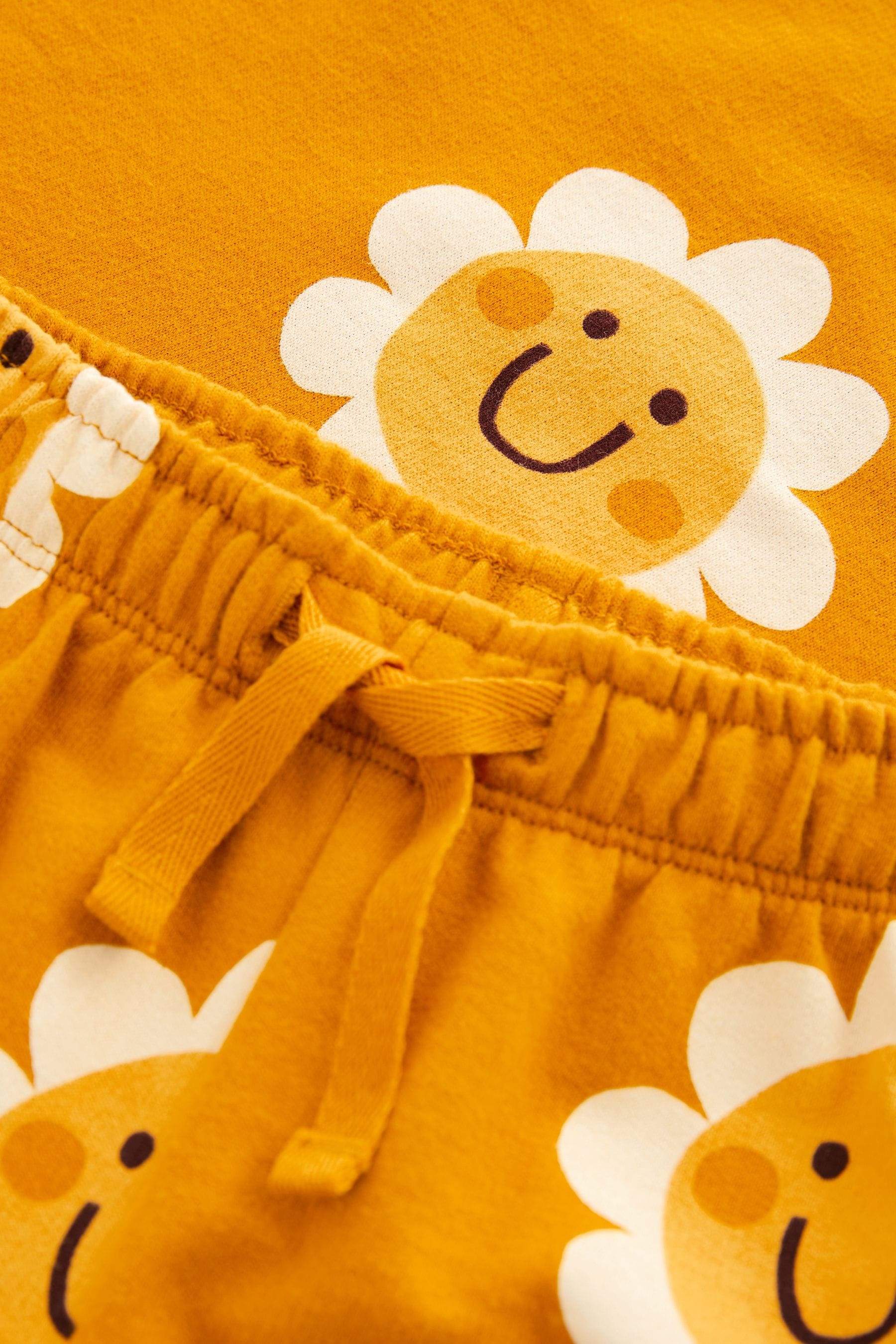 Yellow Daisy T-Shirt And Shorts Set (3mths-7yrs)