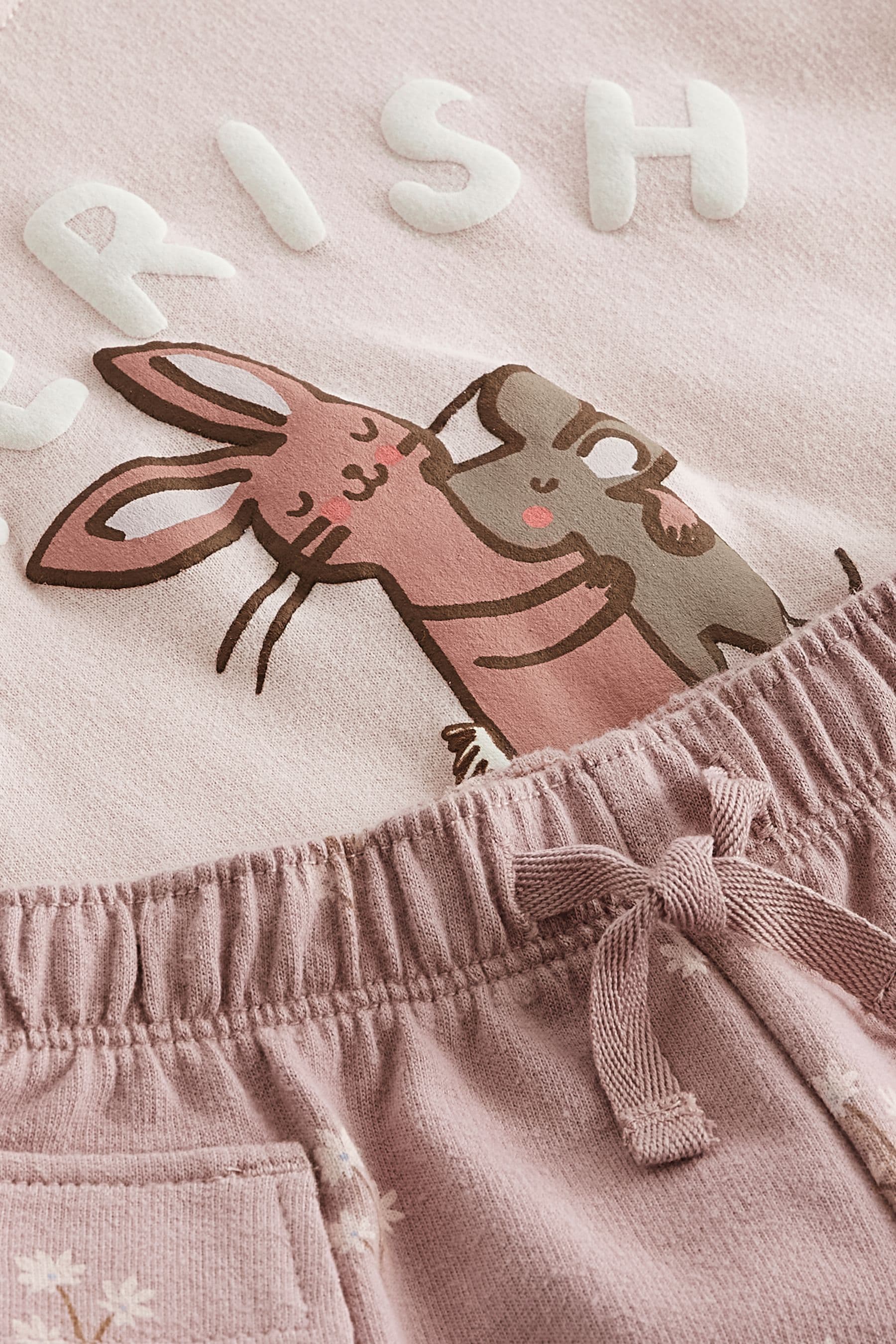 Pink Friendship Bunny T-shirt and Cargo Short Set (3mths-7yrs)