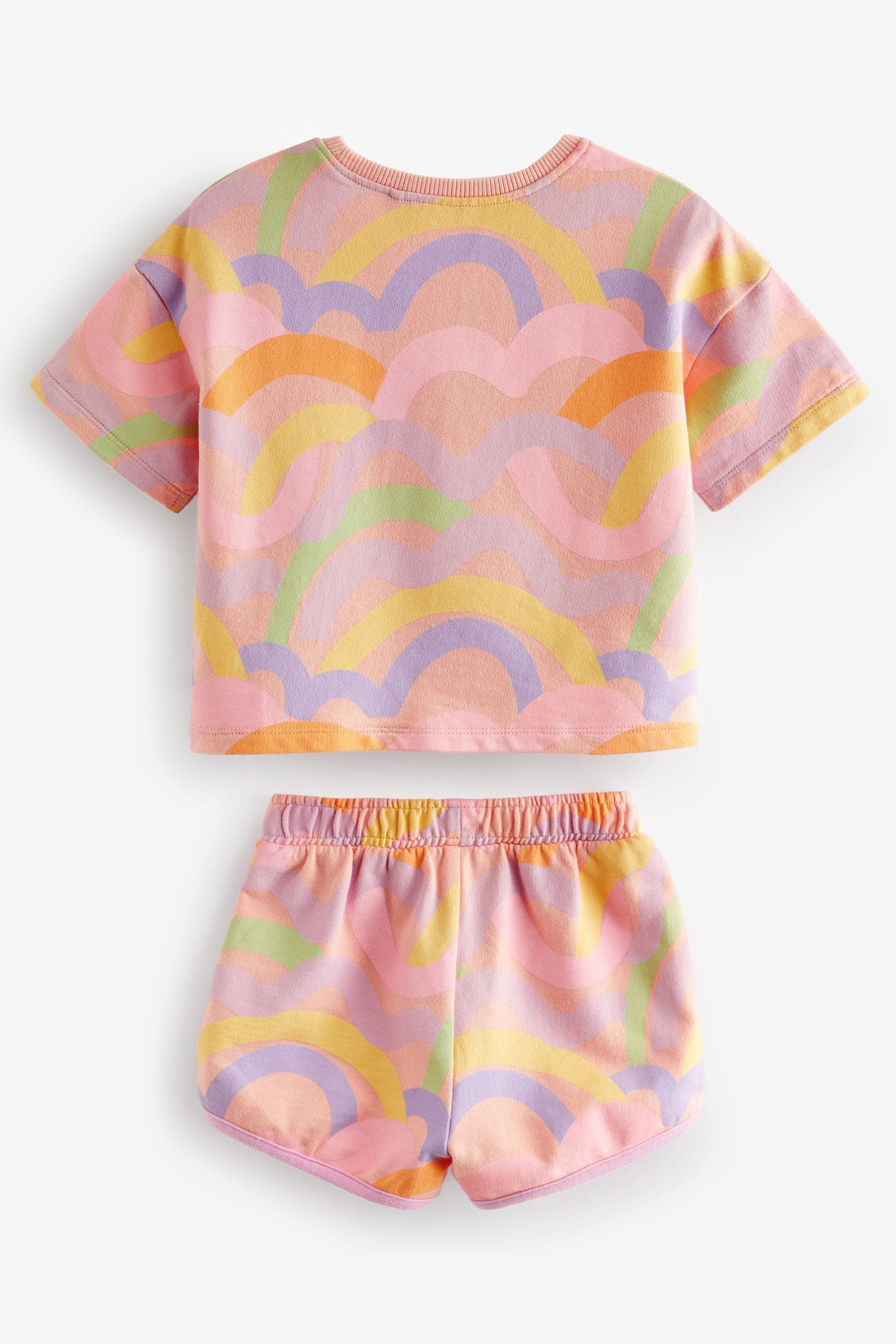 Orange Rainbow Short Sleeve T-Shirt and Shorts Set (3mths-7yrs)