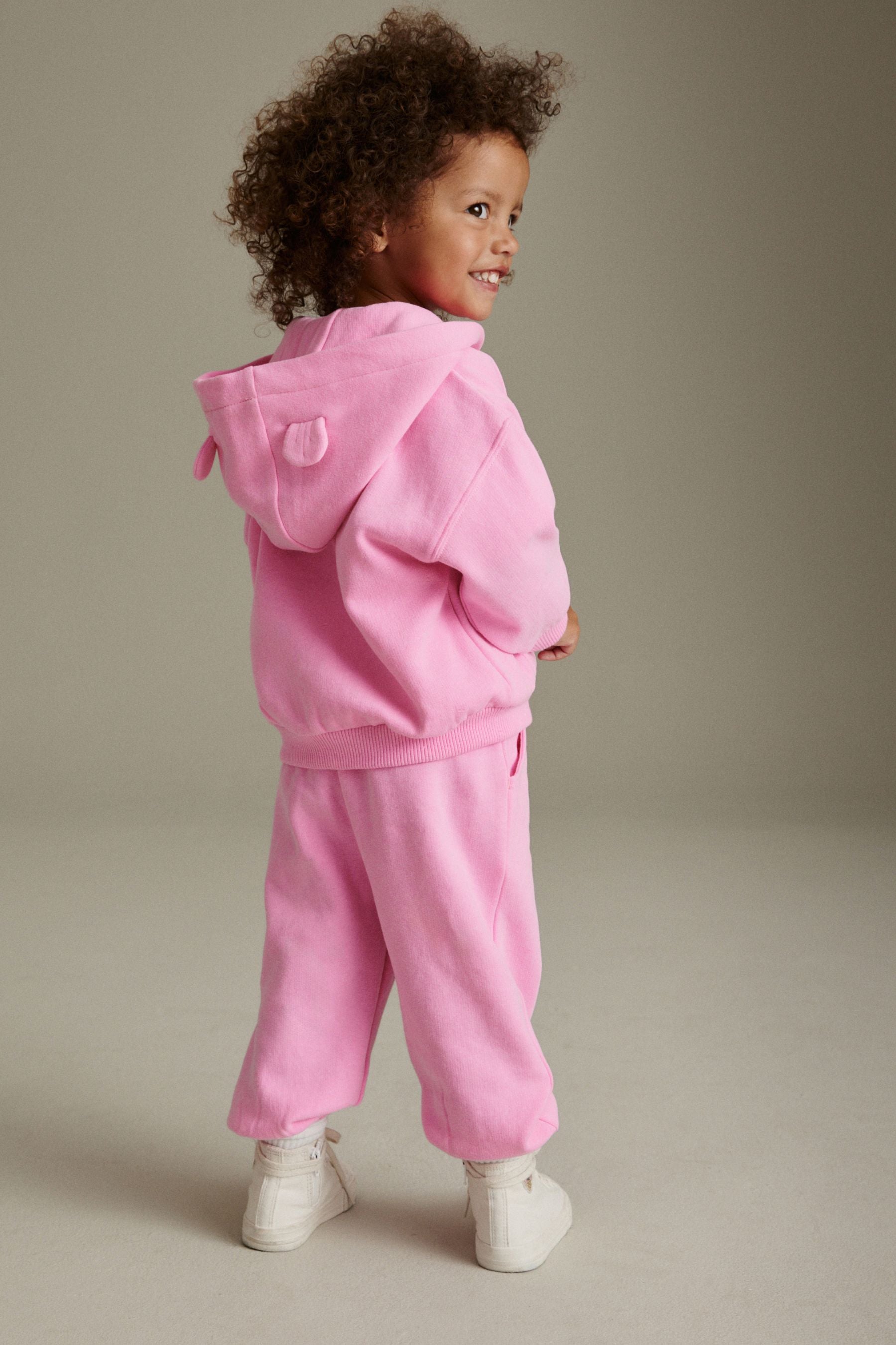 Bright Pink Zip Through Hoodie (3mths-7yrs)