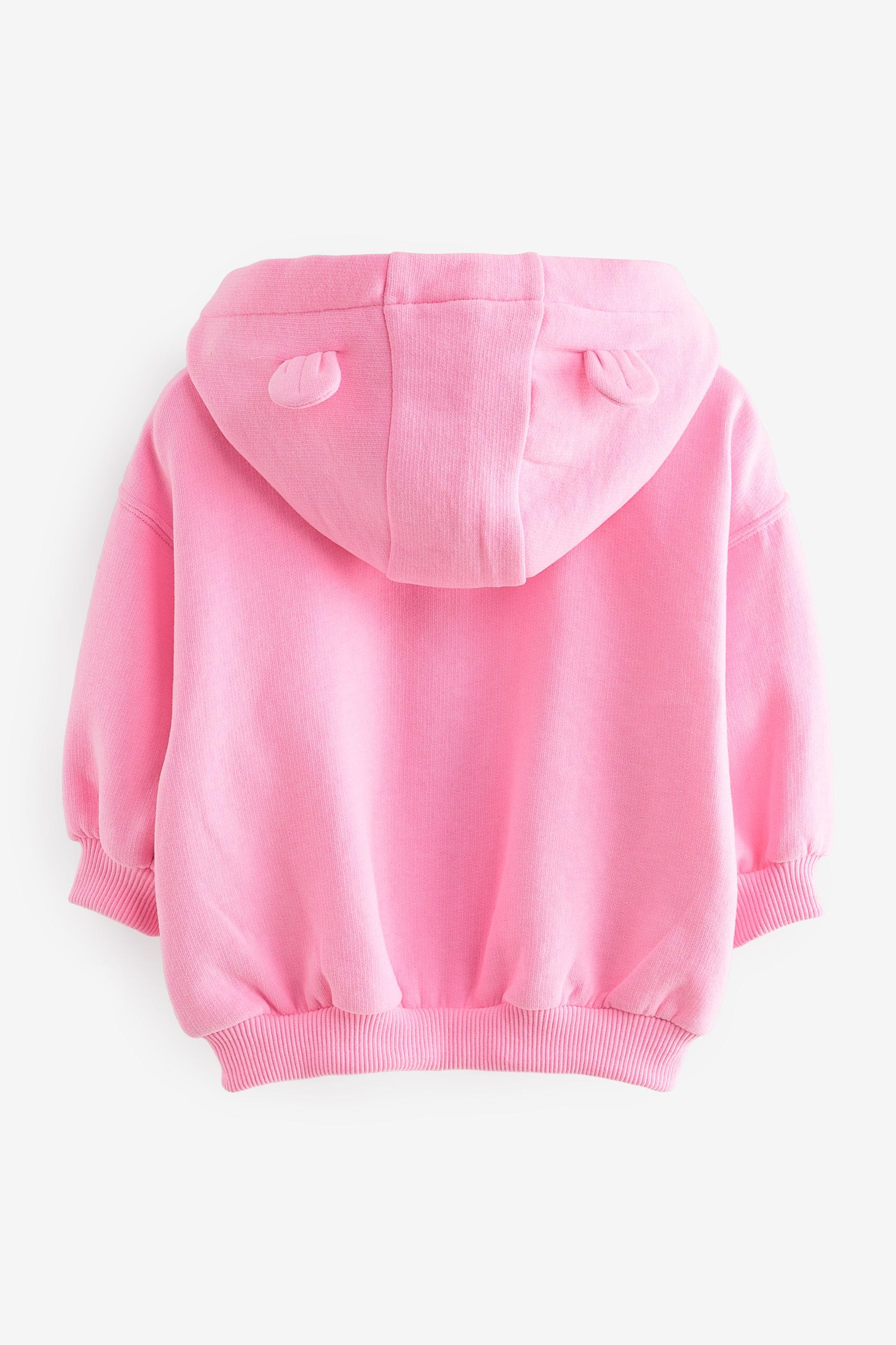 Bright Pink Zip Through Hoodie (3mths-7yrs)