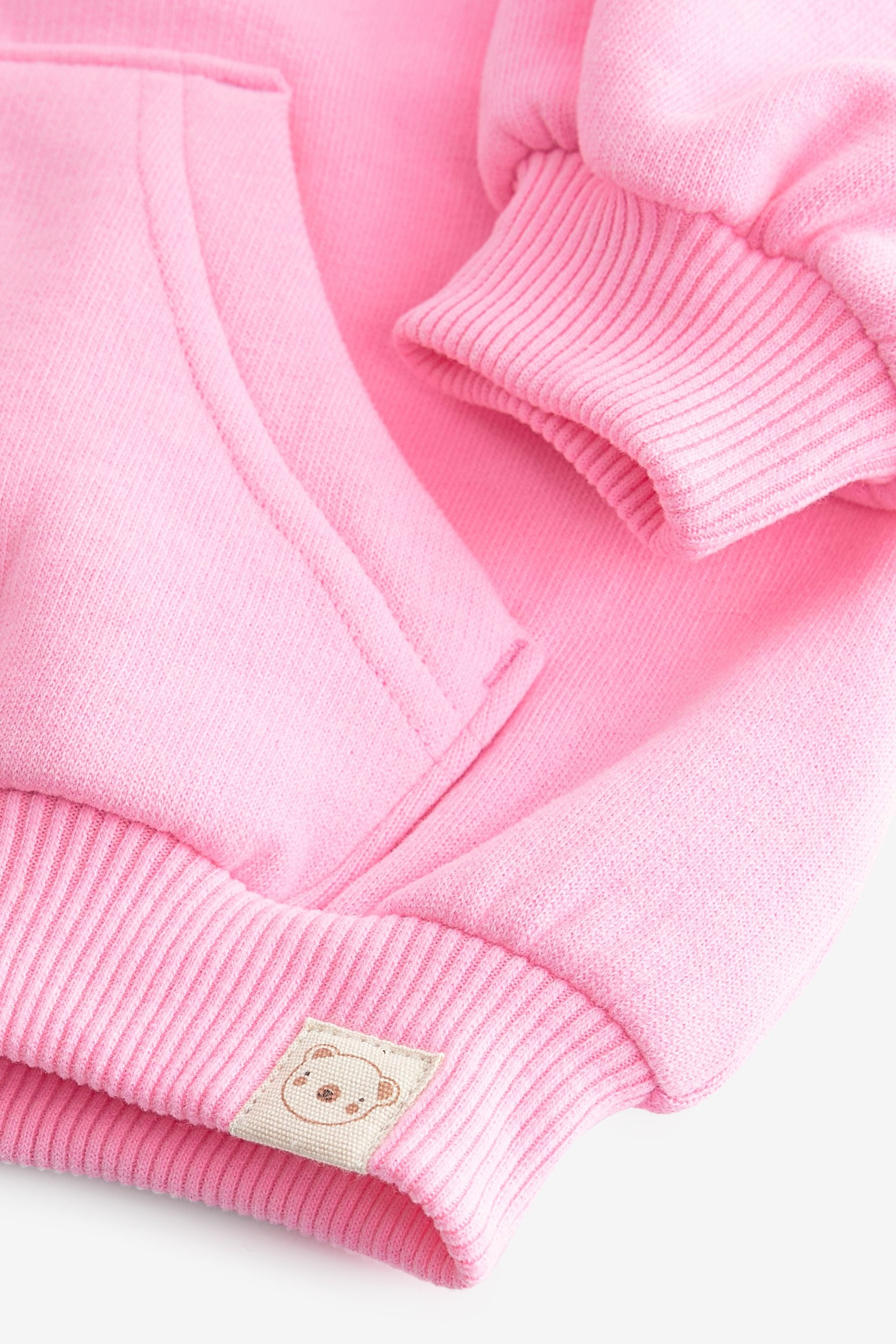 Bright Pink Zip Through Hoodie (3mths-7yrs)